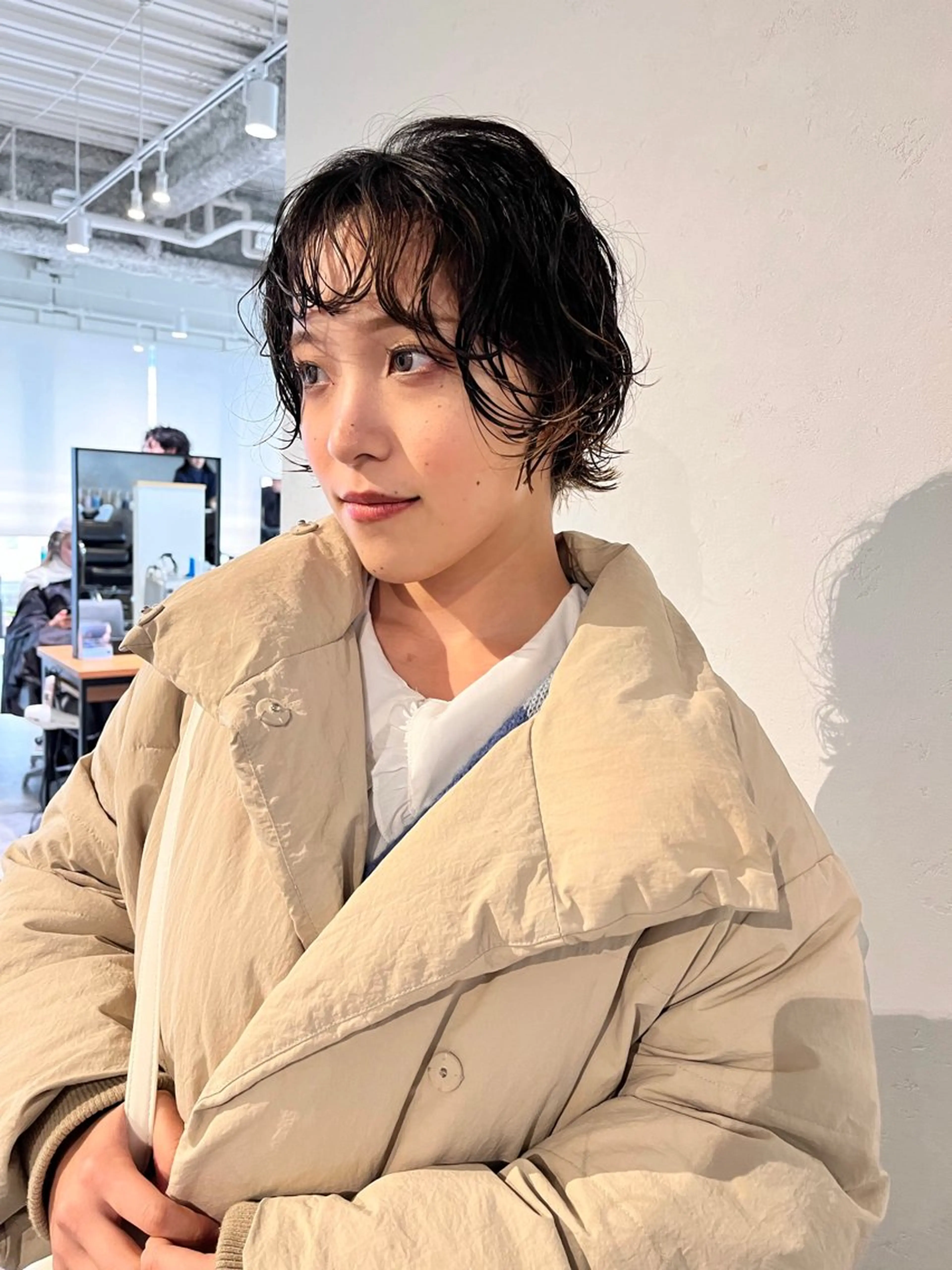 ショート パーマ くせ毛 ニュアンスパーマ カット パーマ ショート/パーマ/ カラー/FUKOのヘアスタイル