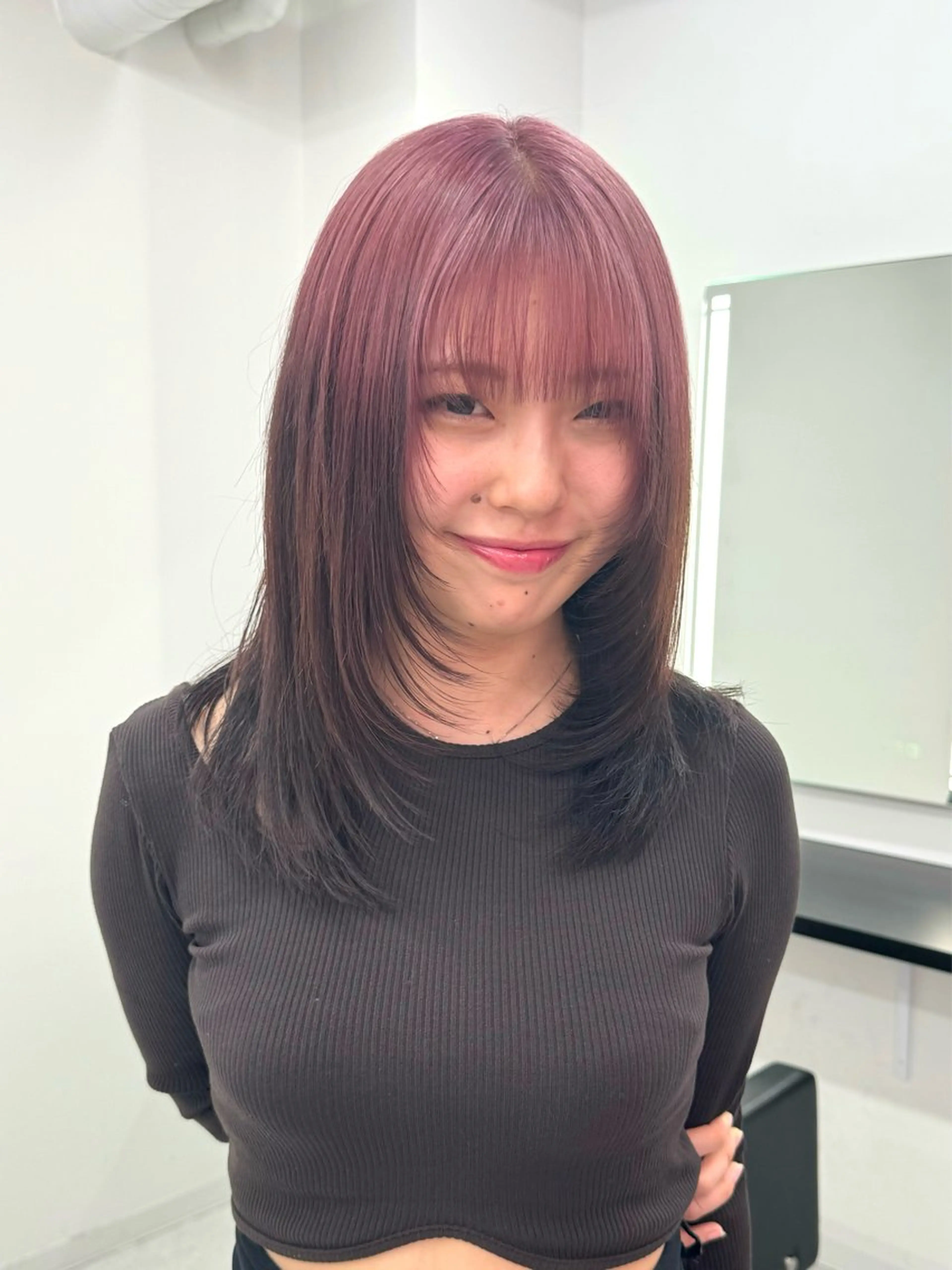 セミロング カラー ブリーチ ダブルカラー トリートメント EGO池袋所属・💫池袋/カラー/ shu💫のヘアスタイル