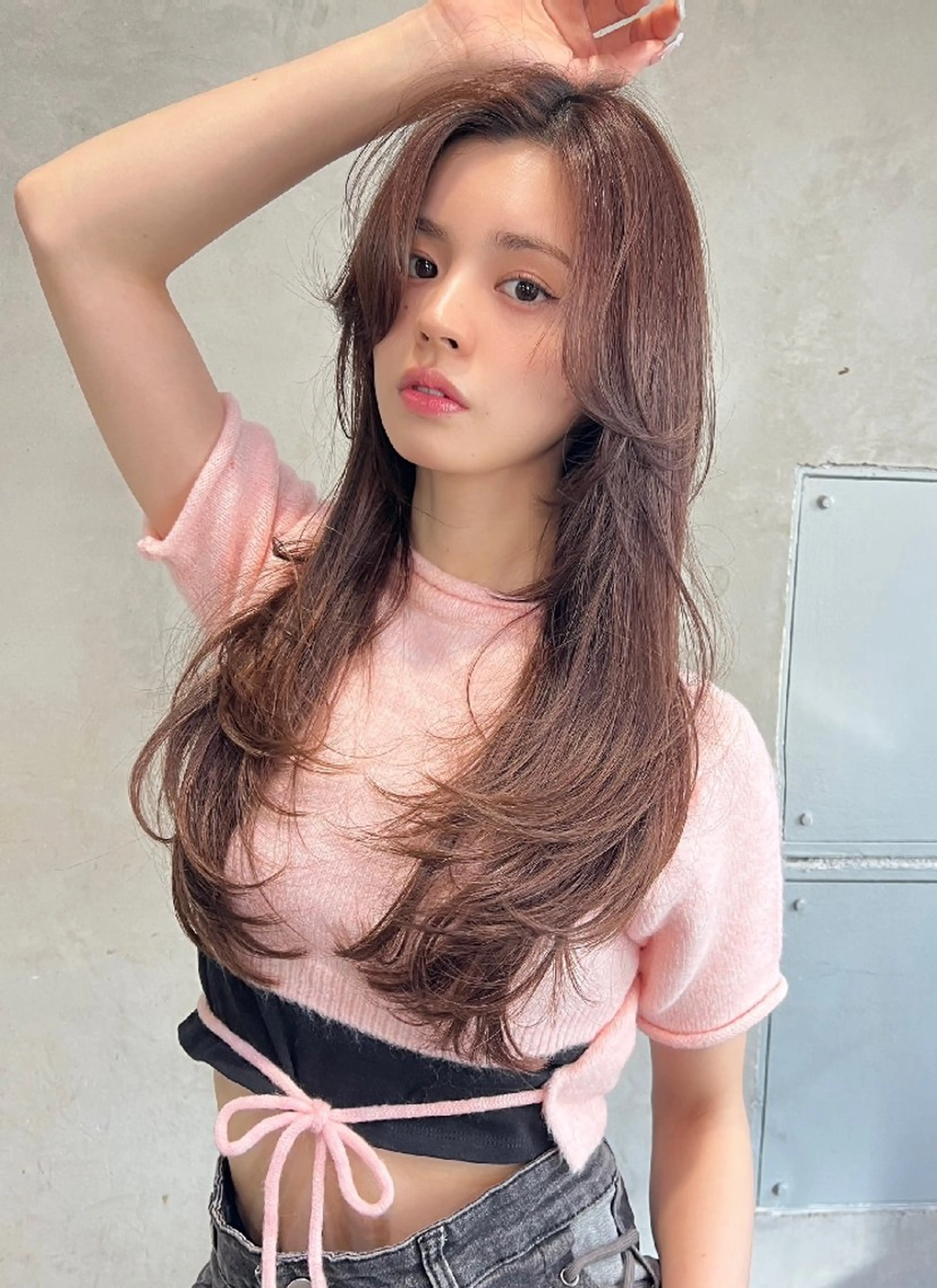 ミディアム パーマ カラー 艶髪/レイヤーカット 髪質改善/清水のヘアスタイル