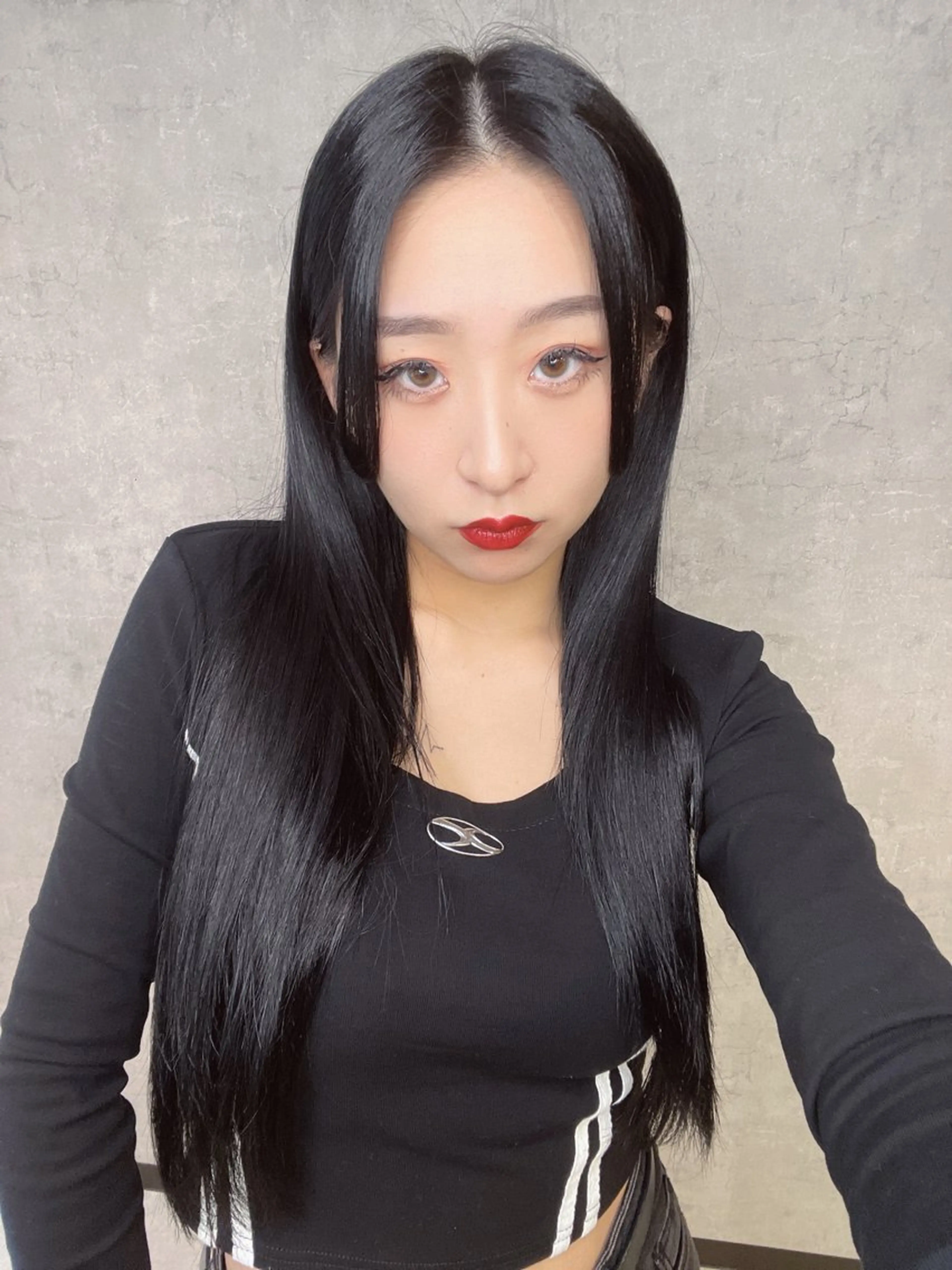 ロング 顔まわりレイヤー 顔周りカット 姫カット 髪質改善 韓国風ヘア トリートメント トレンド韓国レイヤー 🇰🇷のんのヘアスタイル