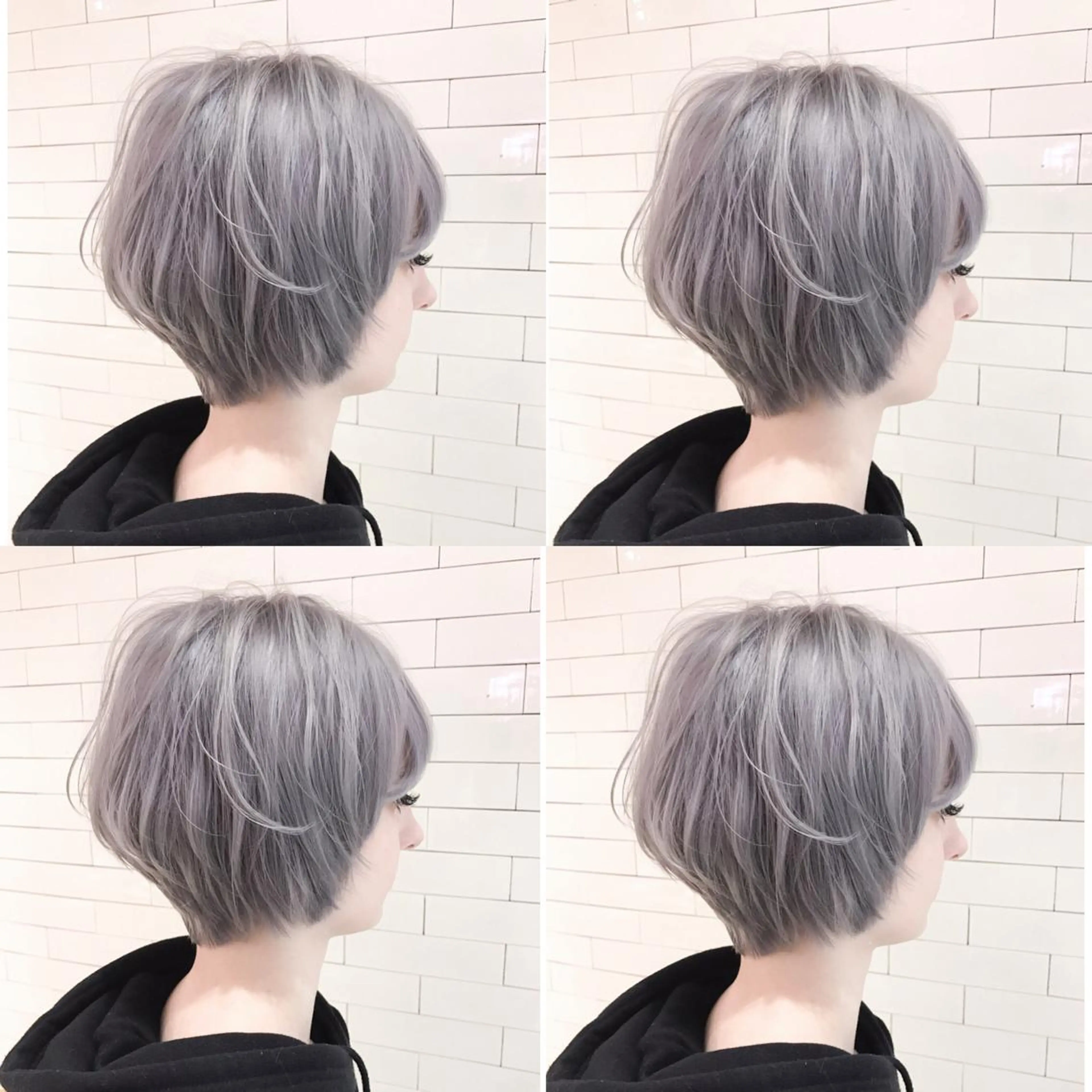ショート カラー ハイトーンカラー シルバー ホワイトシルバー ショートヘア LA KING GINZA TOKYO所属・🧡ショートの達人 🧡SHOのヘアスタイル