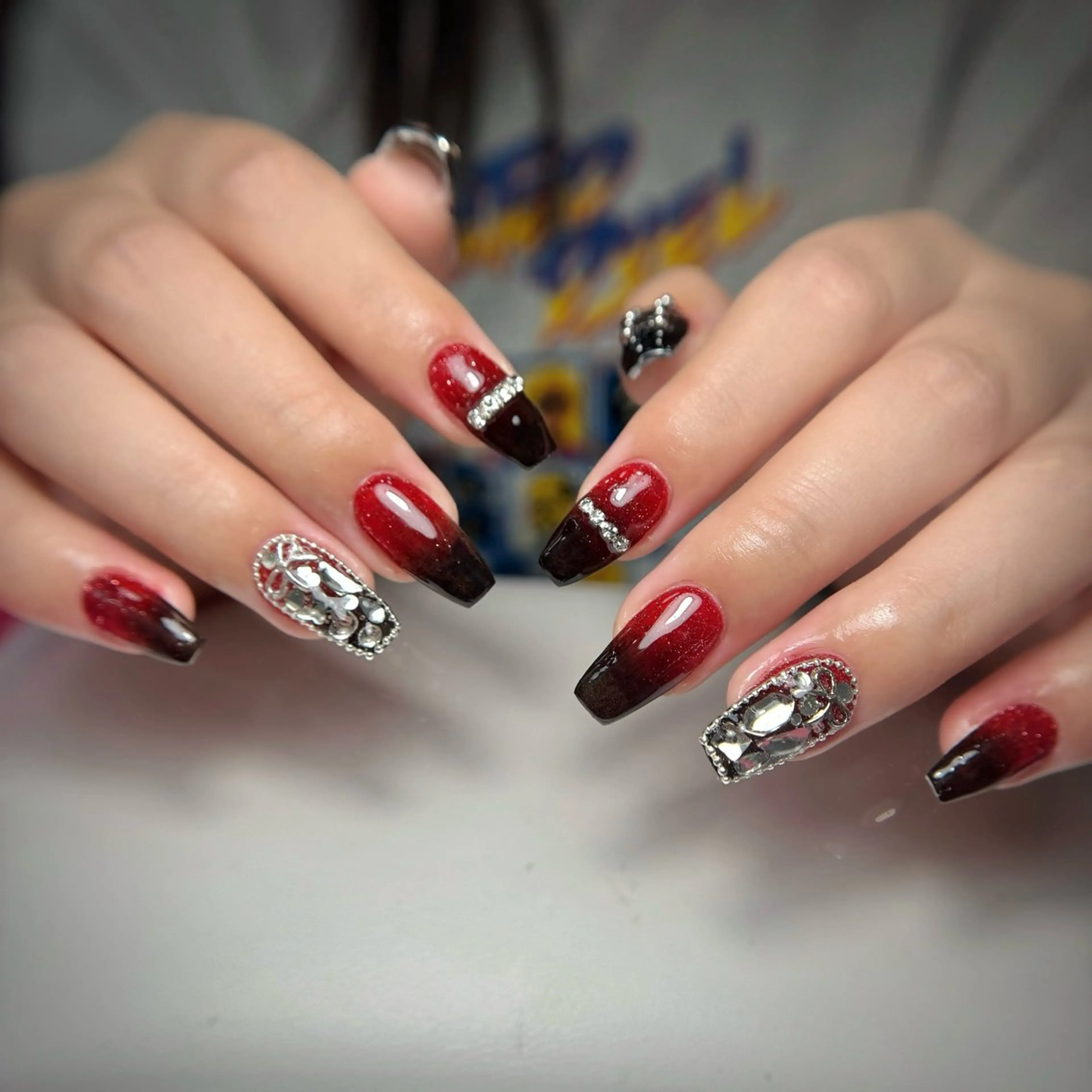 ネイル 長さ出し ジェルネイル ミラーネイル 持ち込み オフィスネイル ハンドネイル Michi_Nails_Salon所属・Michi Nail Staffのネイルデザイン