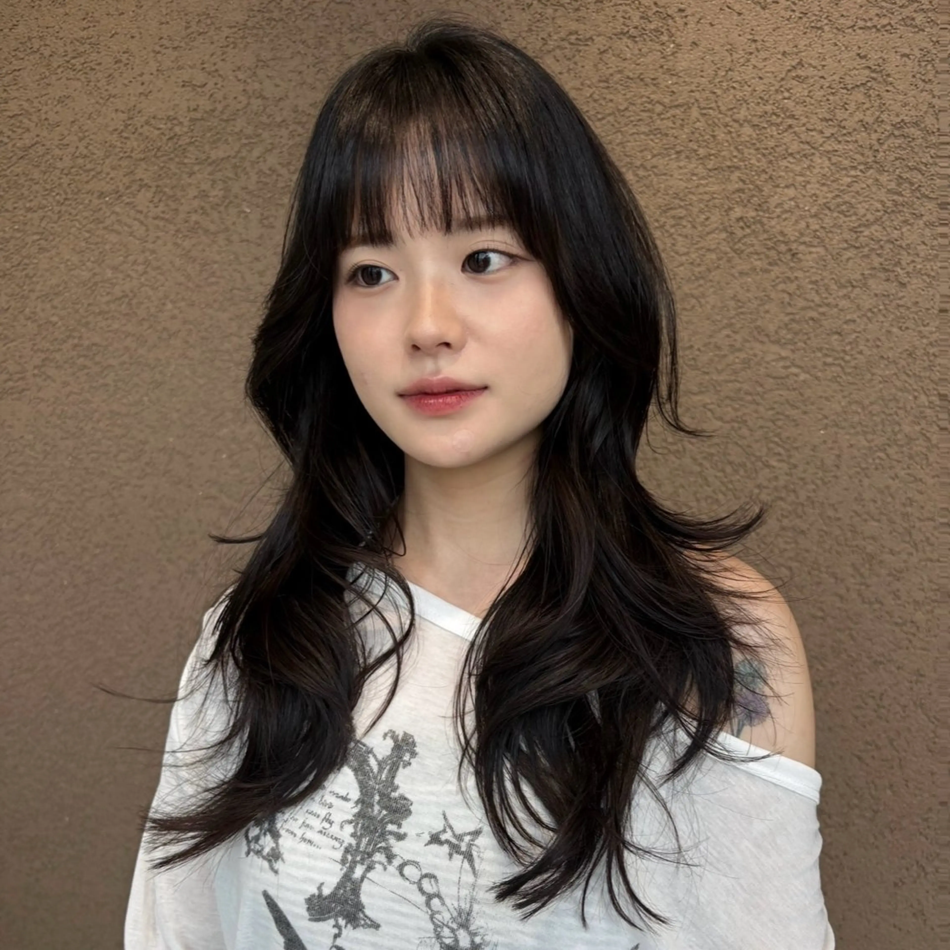ロング カラー ロングレイヤー レイヤーカット ロング risako🇰🇷 韓国ヘア/レイヤーのヘアスタイル