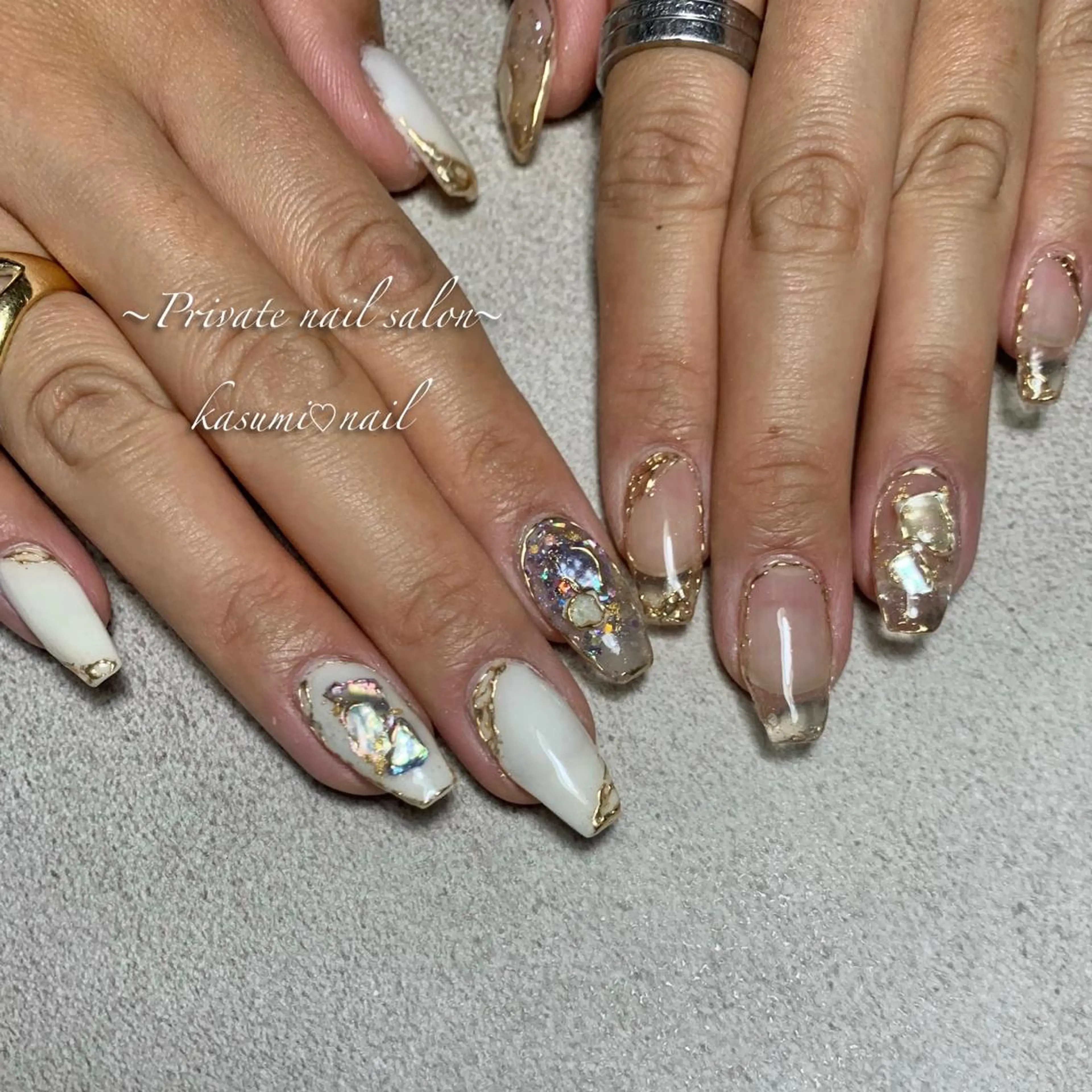 ネイル ラメ(グリッター) ミラーネイル ニュアンスネイル 冬ネイル KASUMI♡ Nailのネイルデザイン