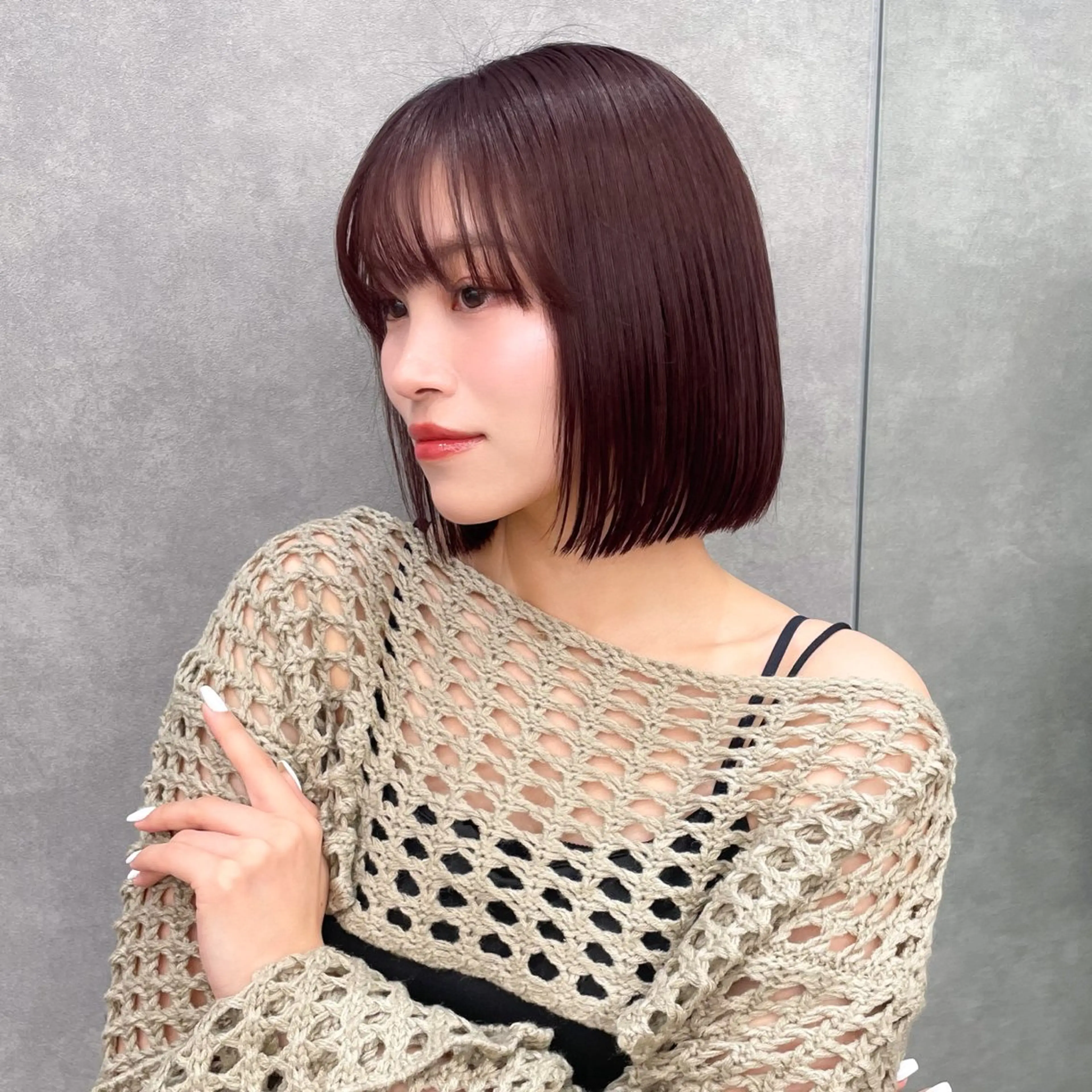 ショート カラー カット ヘアカラー トリートメント 縮毛矯正/ストンボブ Wカラー💎ヒデジのヘアスタイル