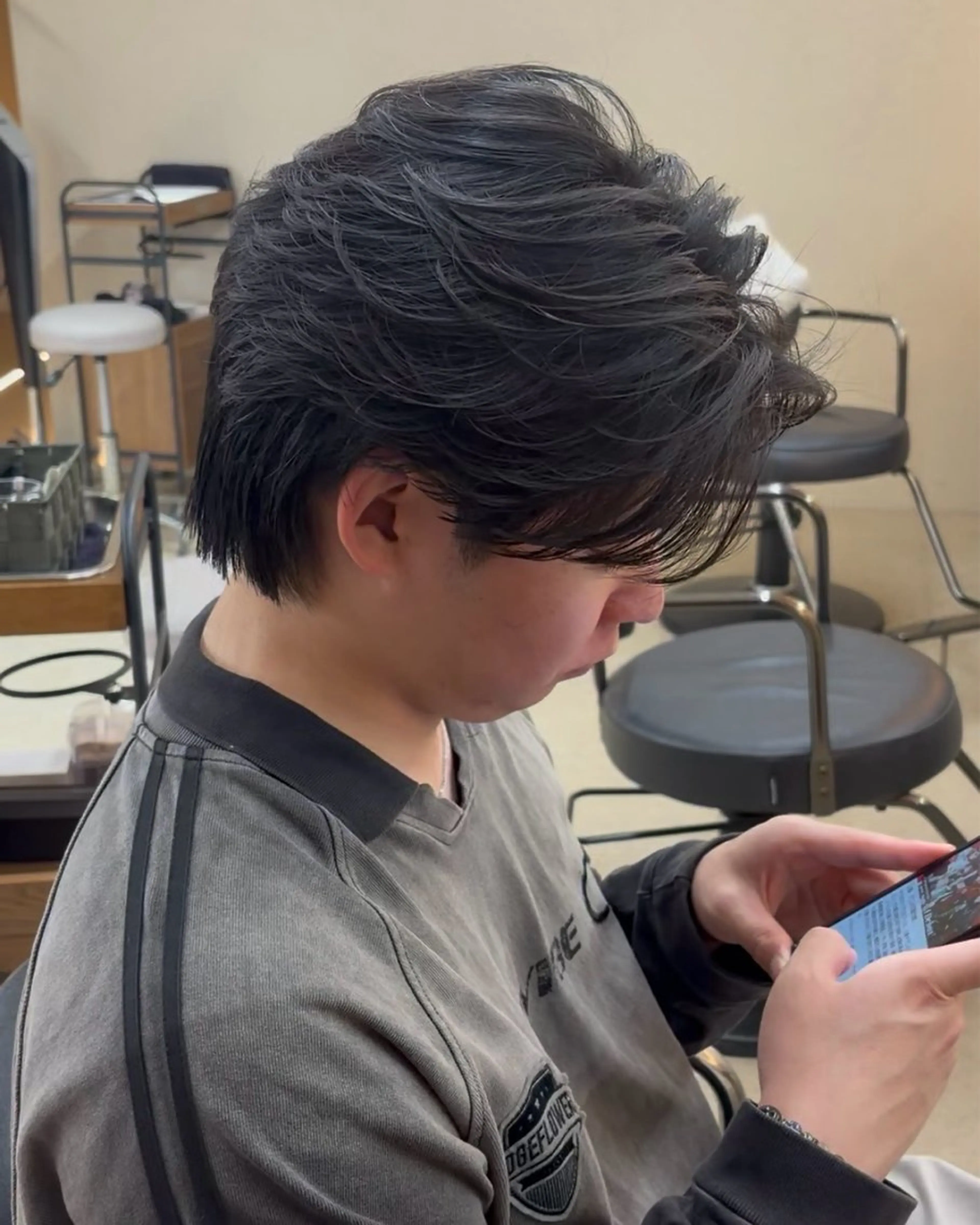 ショート パーマ メンズ 渡辺 涼雅のヘアスタイル