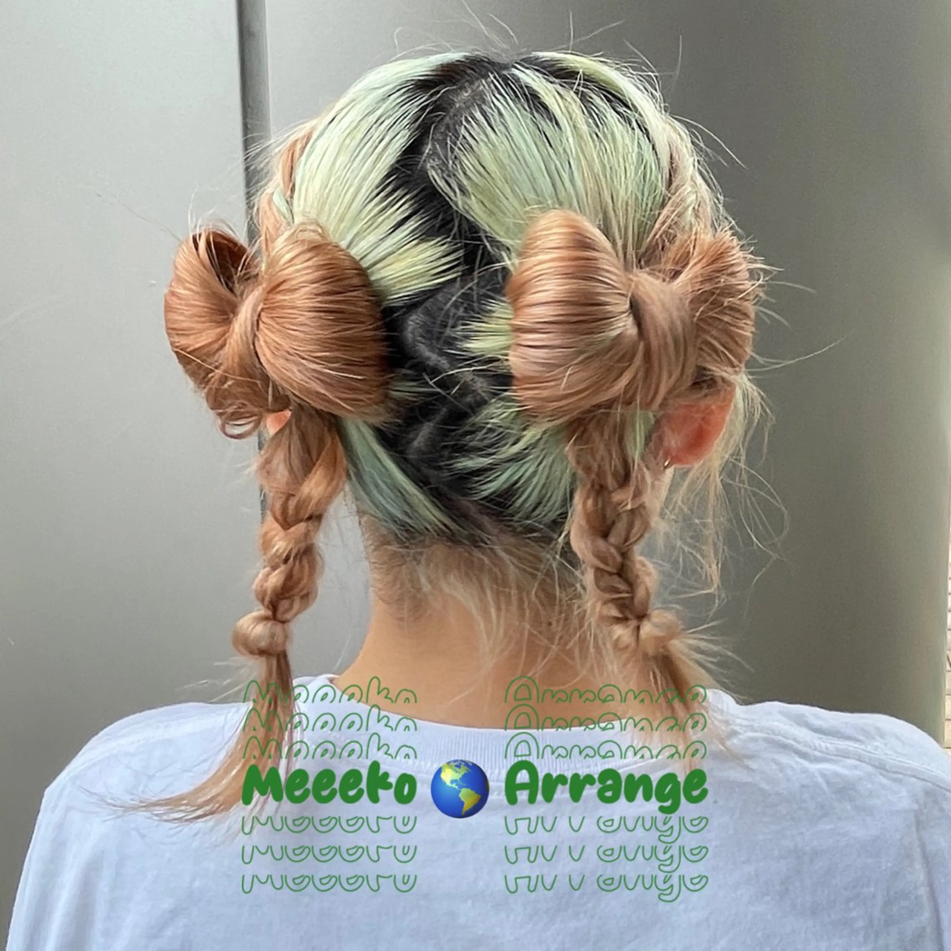 ロング ヘアアレンジ ツインテール ハイライト レイヤーカット ロング ヘアセット 🌼ブリーチ/個性派 ヘアセットMei🌼のヘアスタイル