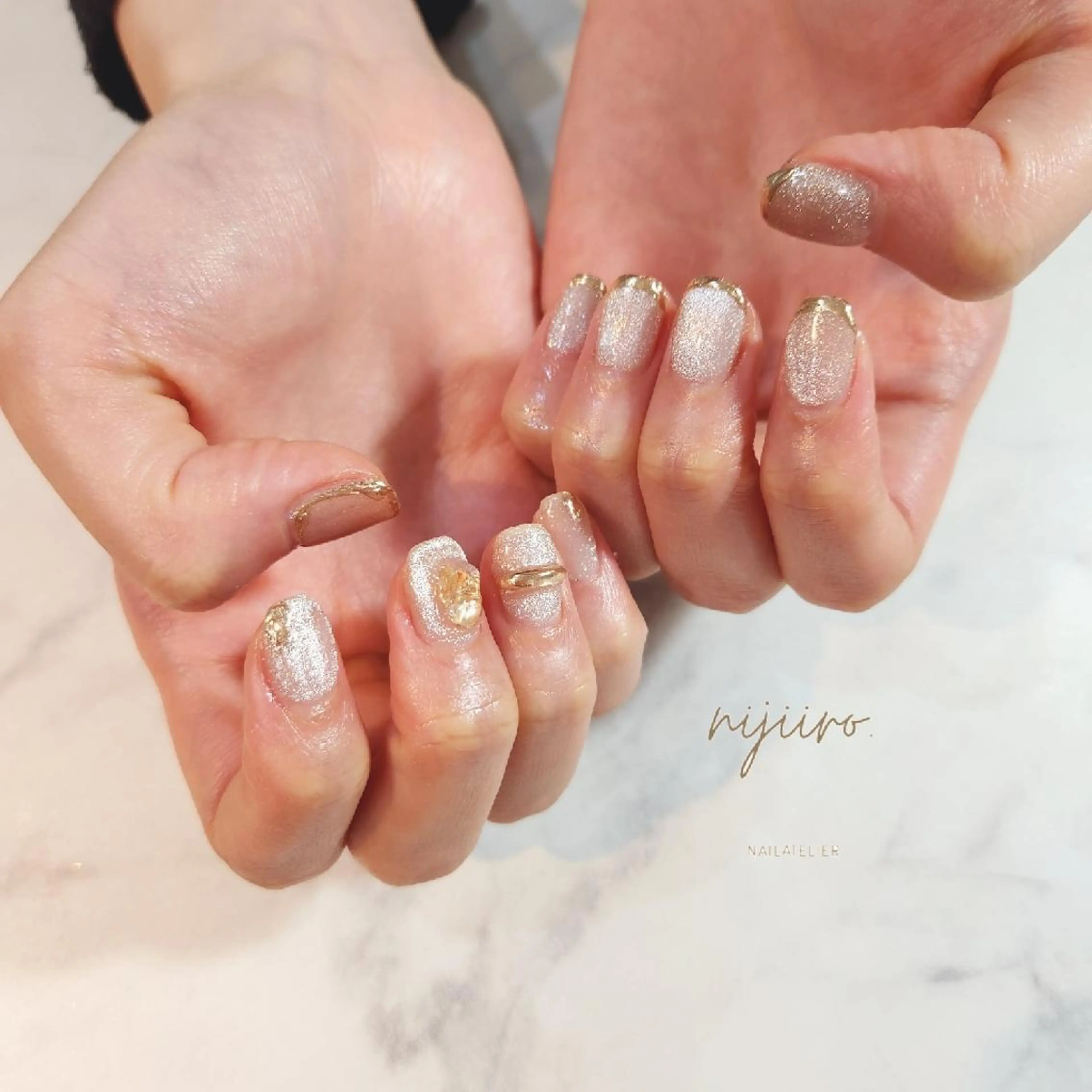 ネイル ハンドネイル nailatelier nijiiro.所属・nijiiro🌈 サトウのネイルデザイン