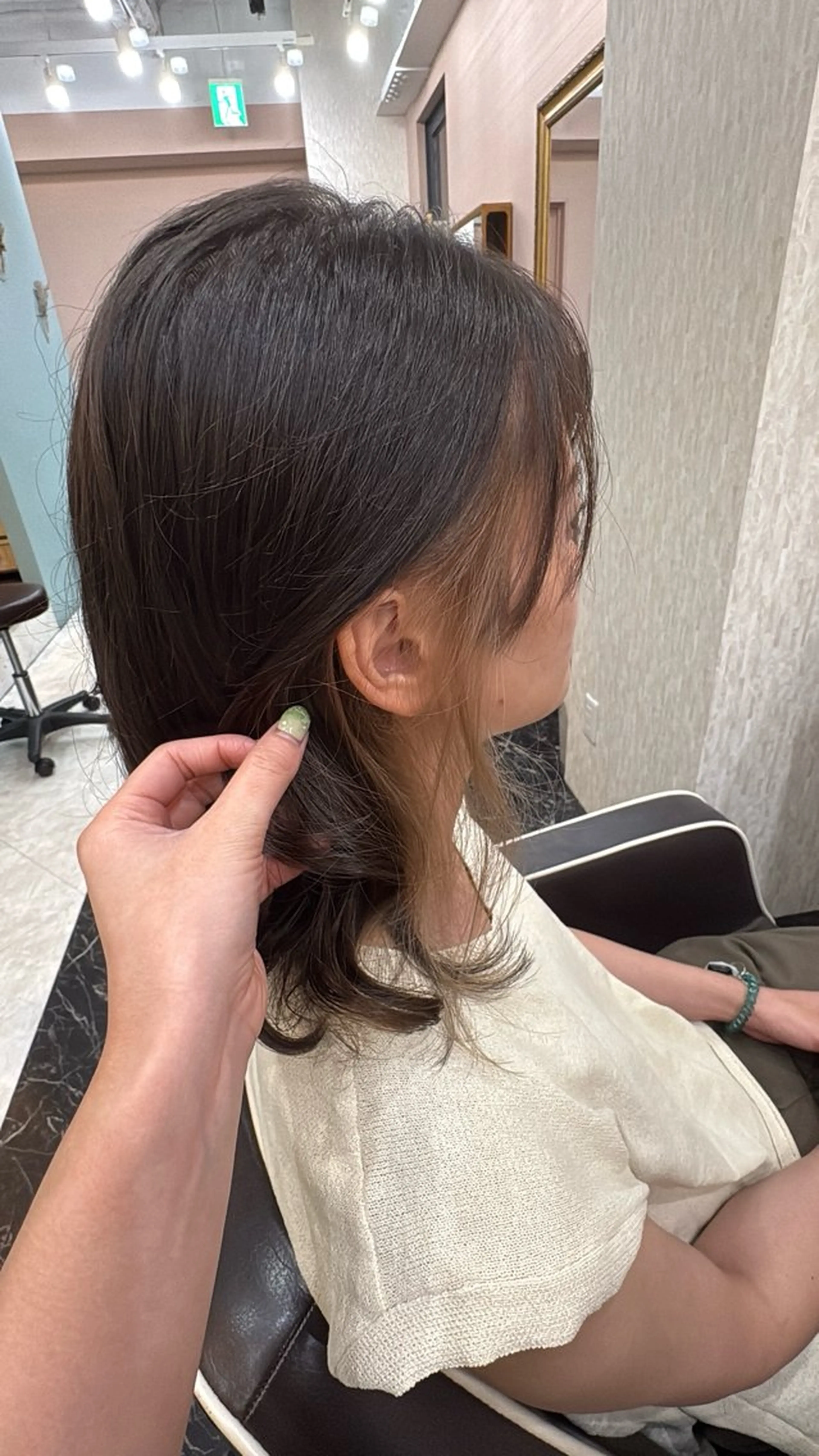 ミディアム 暗髪艶カラー/ 髪質改善TR/maiのヘアスタイル