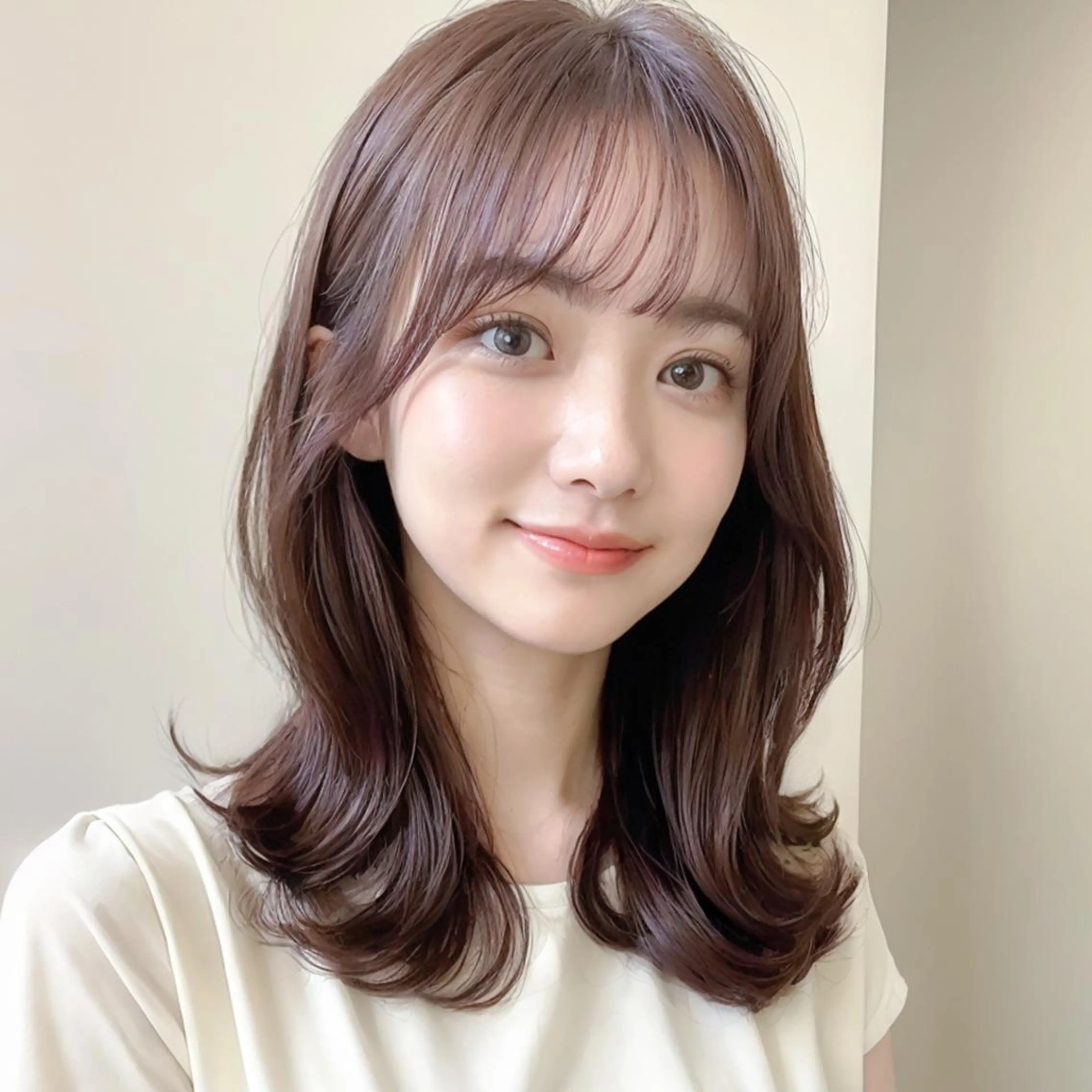 セミロング 透明感カラー✨ よしの じろうのヘアスタイル