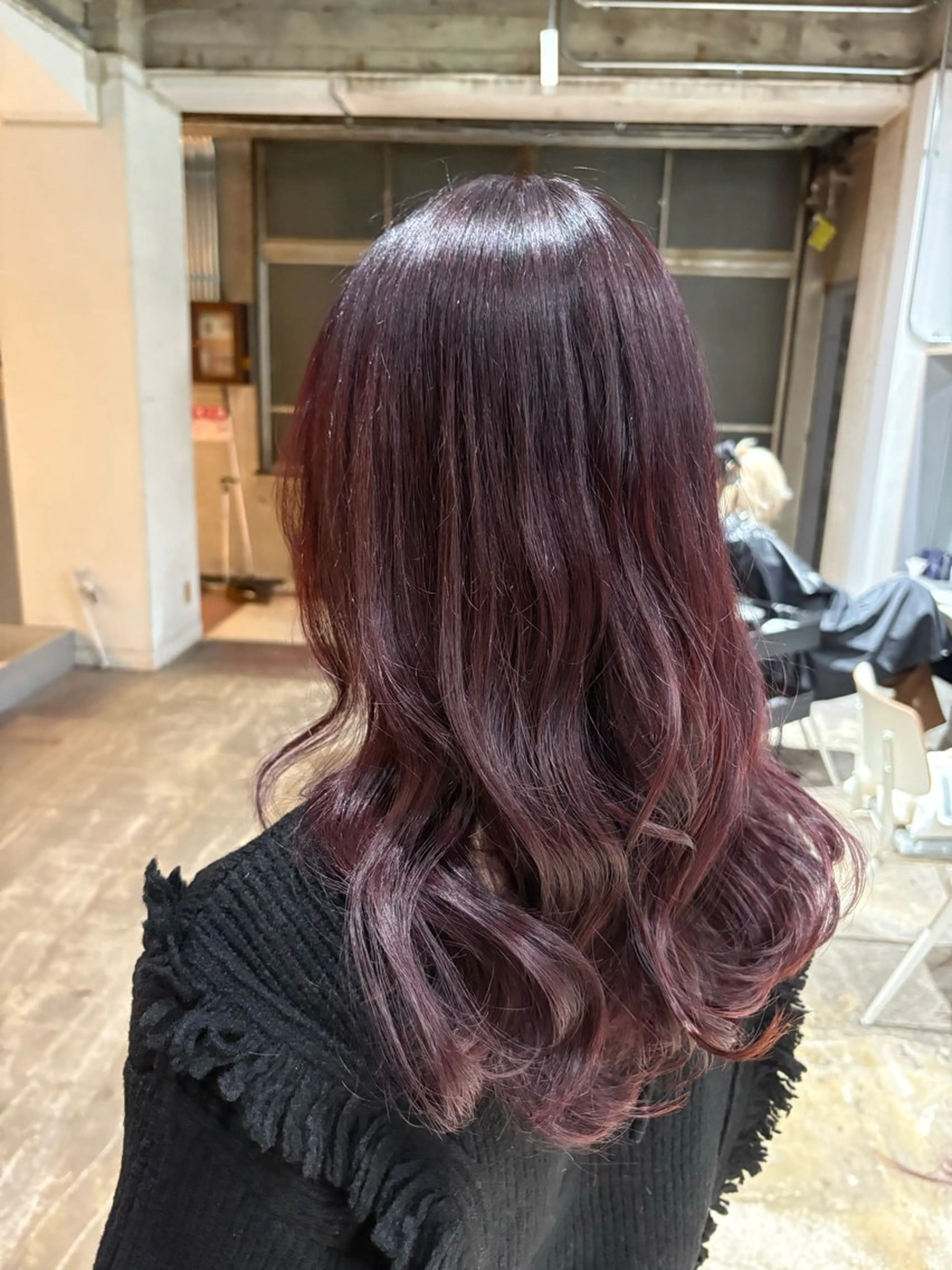 ミディアム ヘアカラー 玉置 七海のヘアスタイル