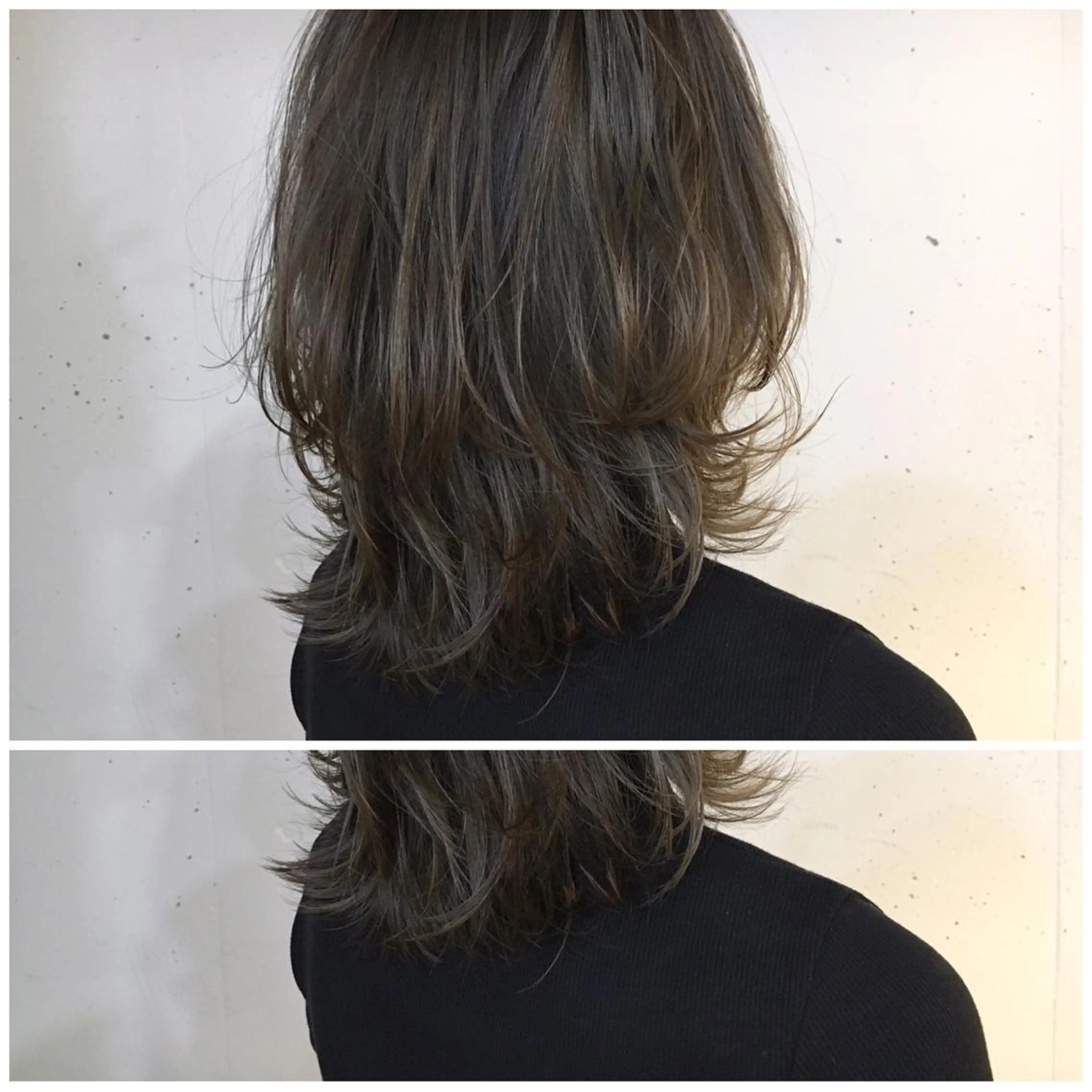 ミディアム カラー パーマ ミディアムパーマ ハイライトカラー ハイライト カット ヘアカラー トリートメント 牛山 静香のマツエク・マツパデザイン