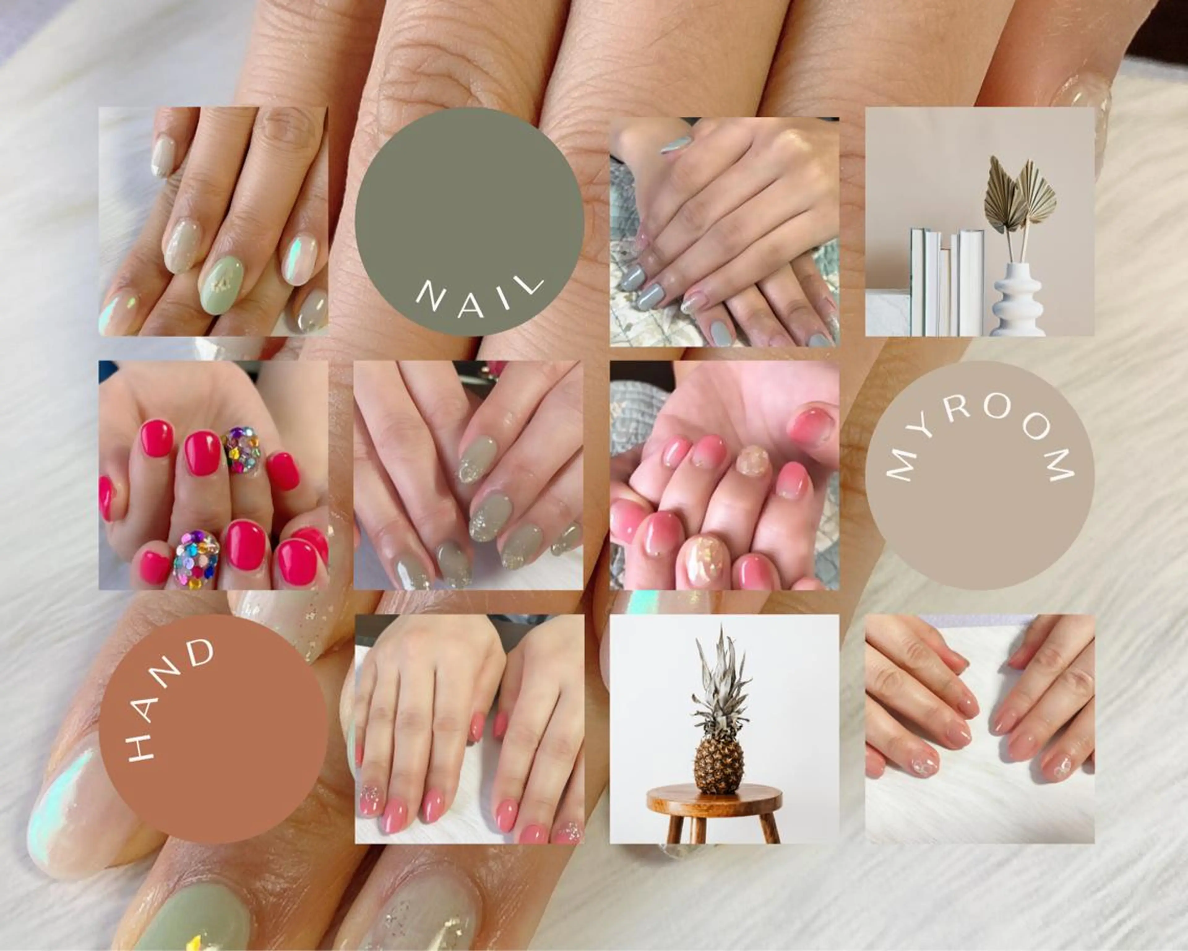 ネイル ジェルネイル グリーン ハンドネイル 42周年ビューティ myroomのエステ・リラクイメージ