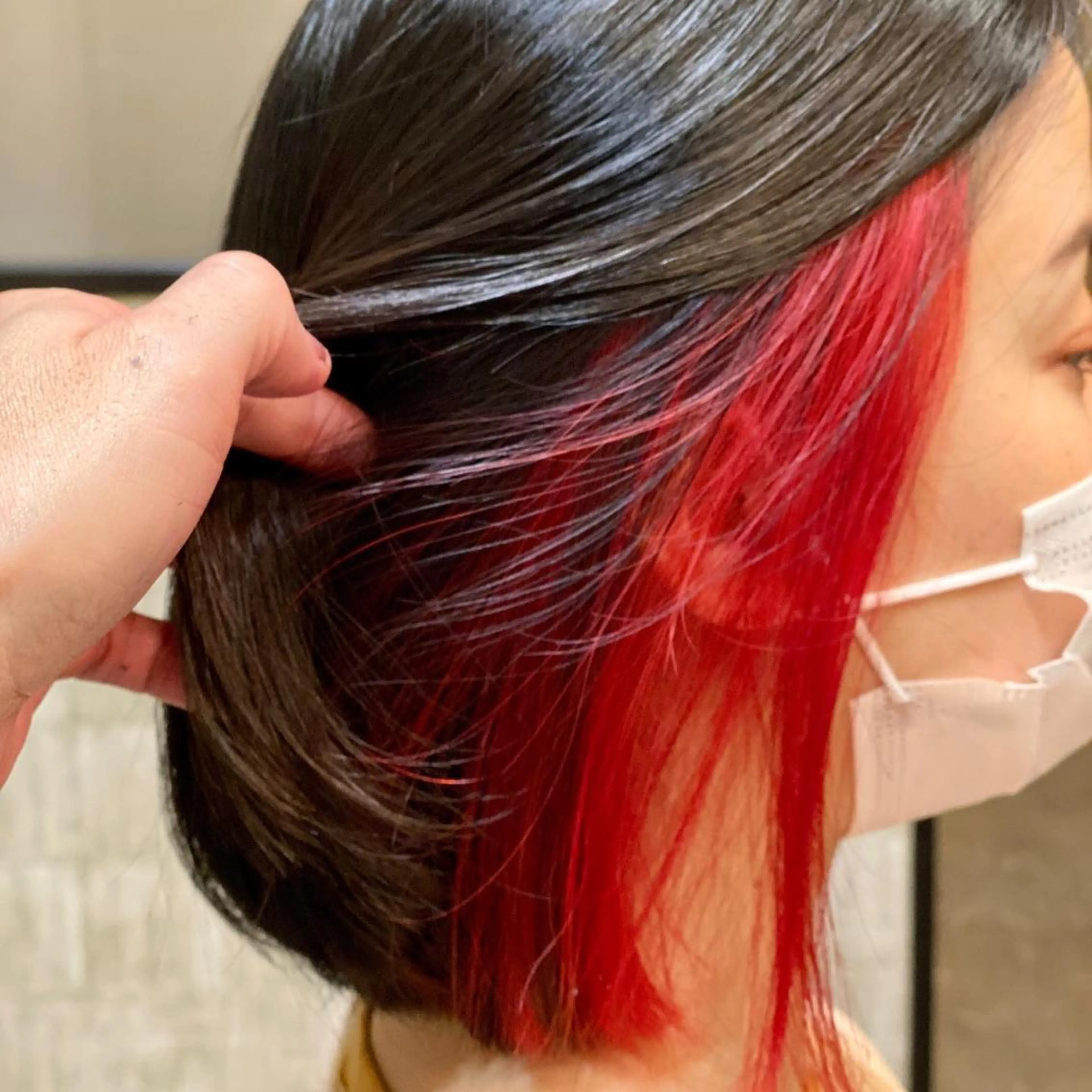 カラー ブリーチ インナーカラー レッドカラー Hair Life LIB所属・宮城 将大のヘアスタイル