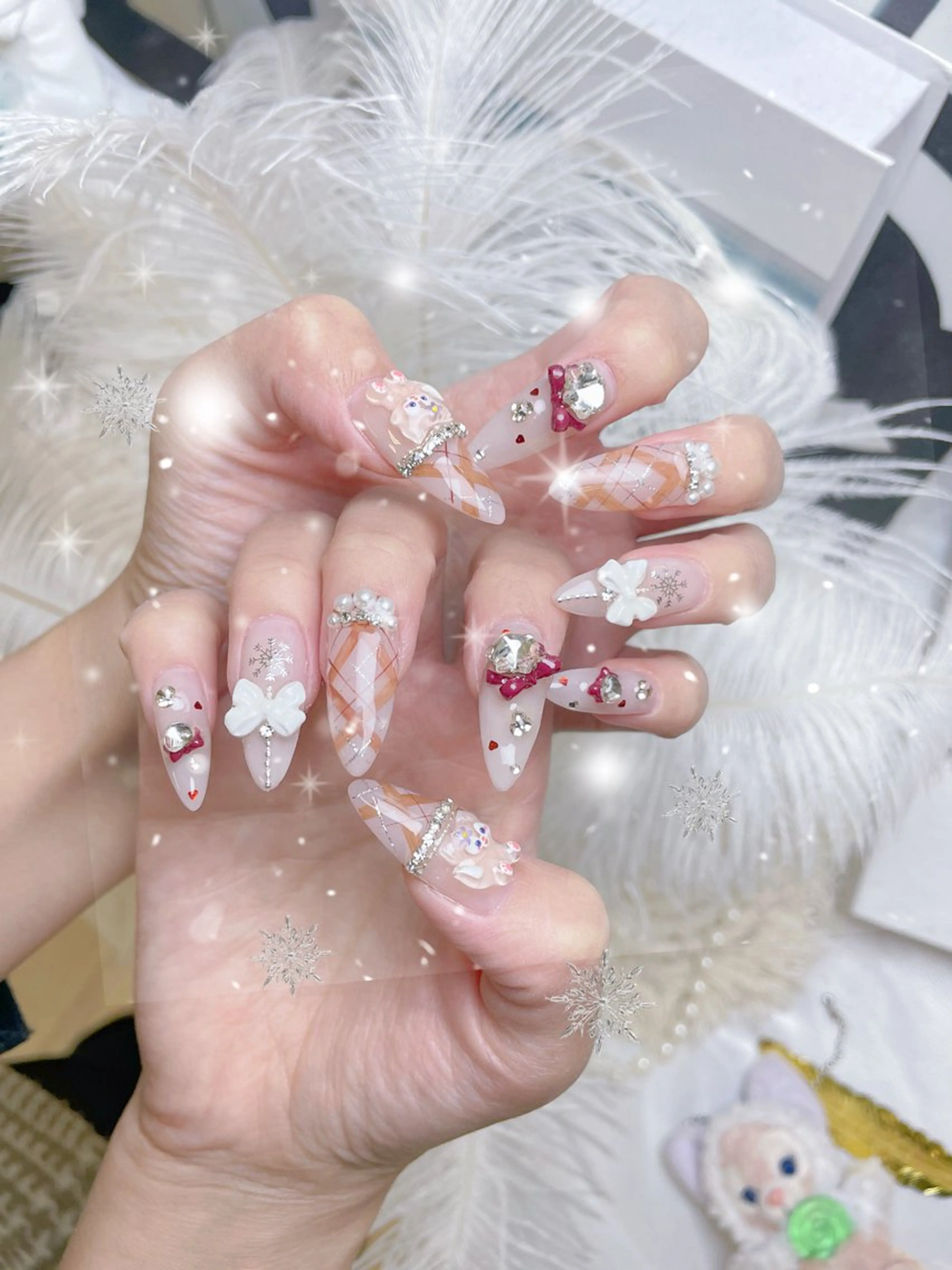 ネイル ジェルネイル ロングネイル スカルプネイル 春ネイル スーパーロングネイル ハンドネイル Melody  3D/スカルプ専門店のネイルデザイン