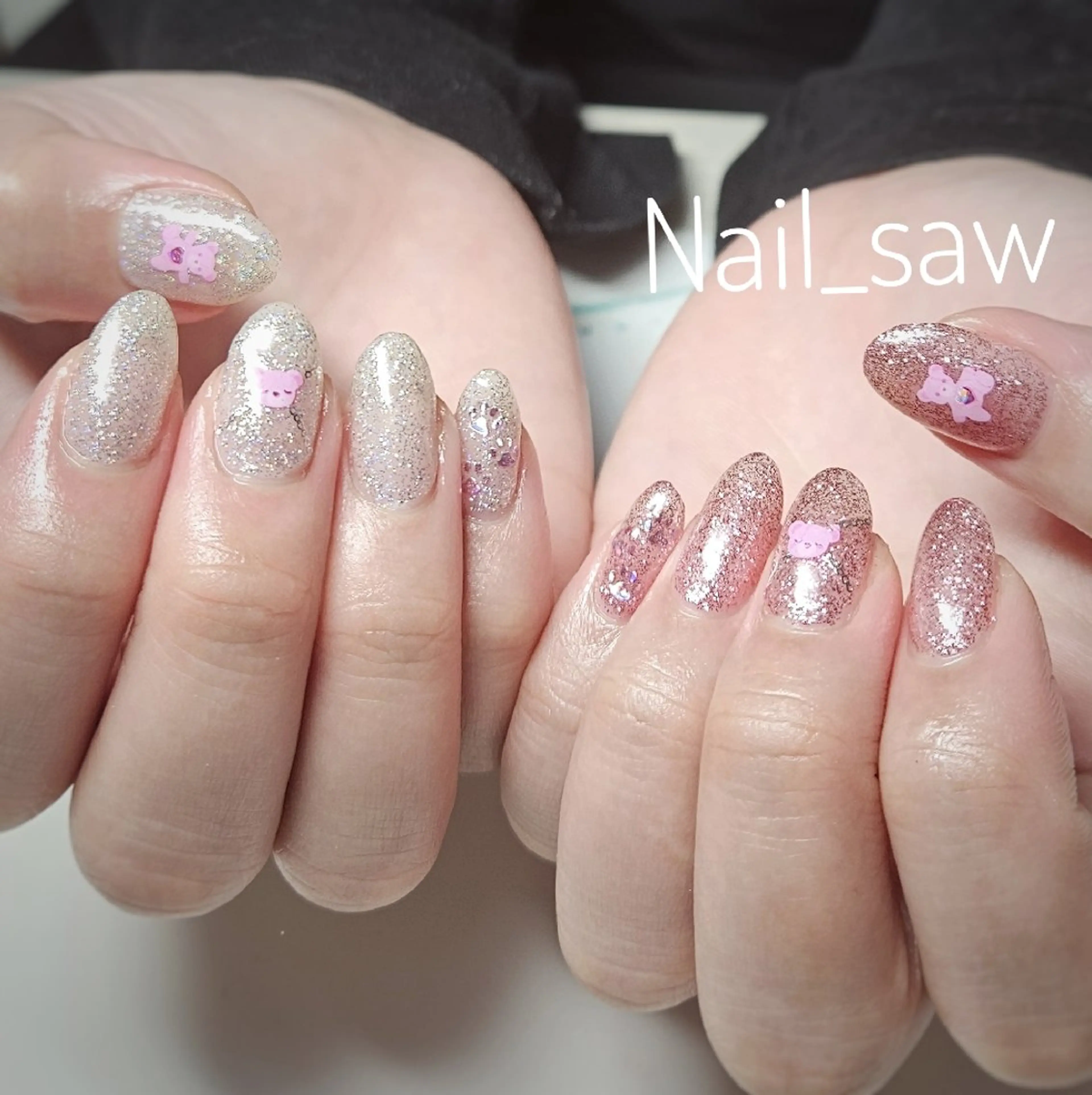 ネイル ラメ(グリッター) 持ち込み ワンカラーネイル ハンドネイル Y. Saoriのネイルデザイン