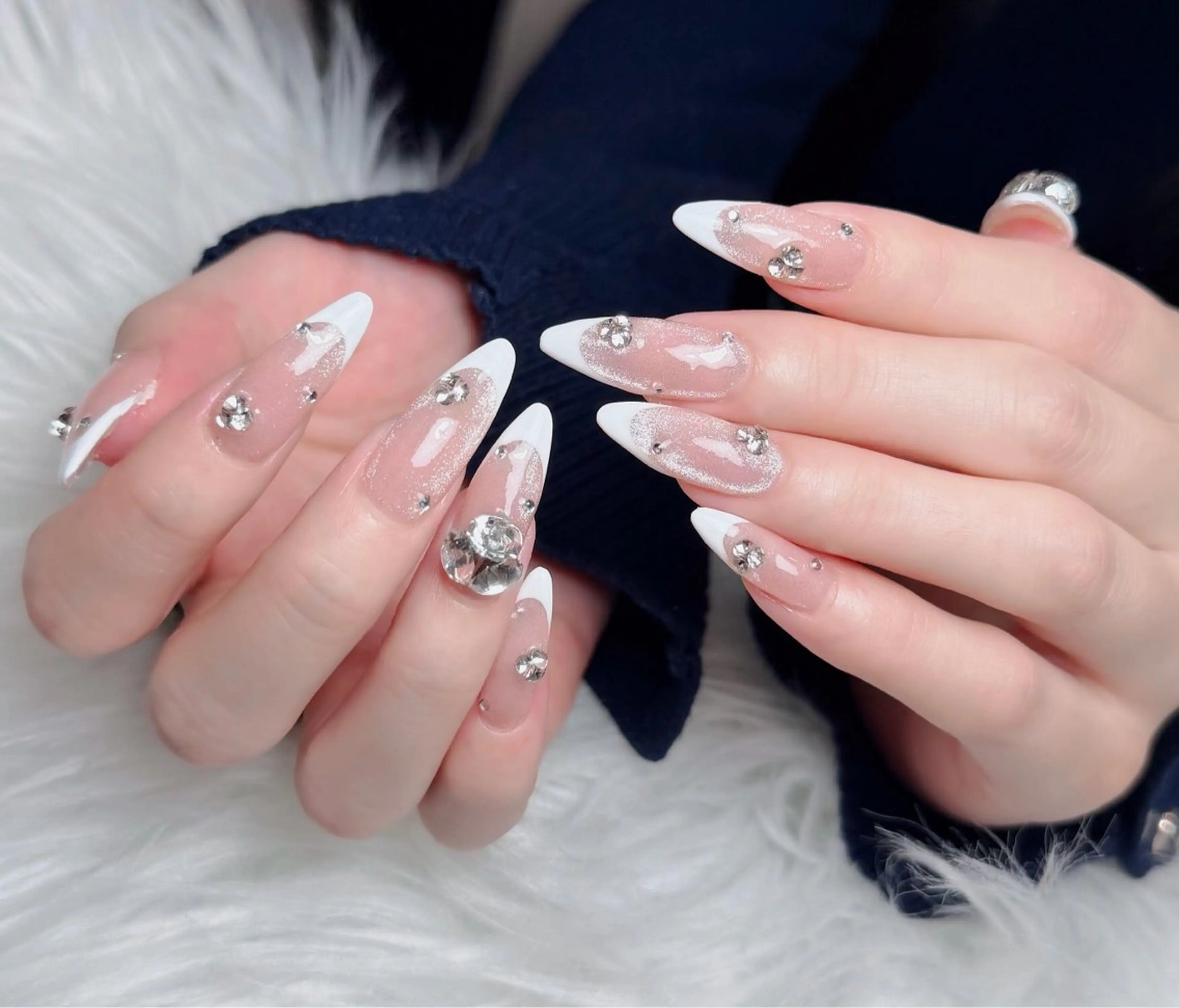 ネイル アートネイル フレンチネイル ジェルネイル 韓国ネイル マグネットネイル ハンドネイル Lenie Nail Okuboのネイルデザイン