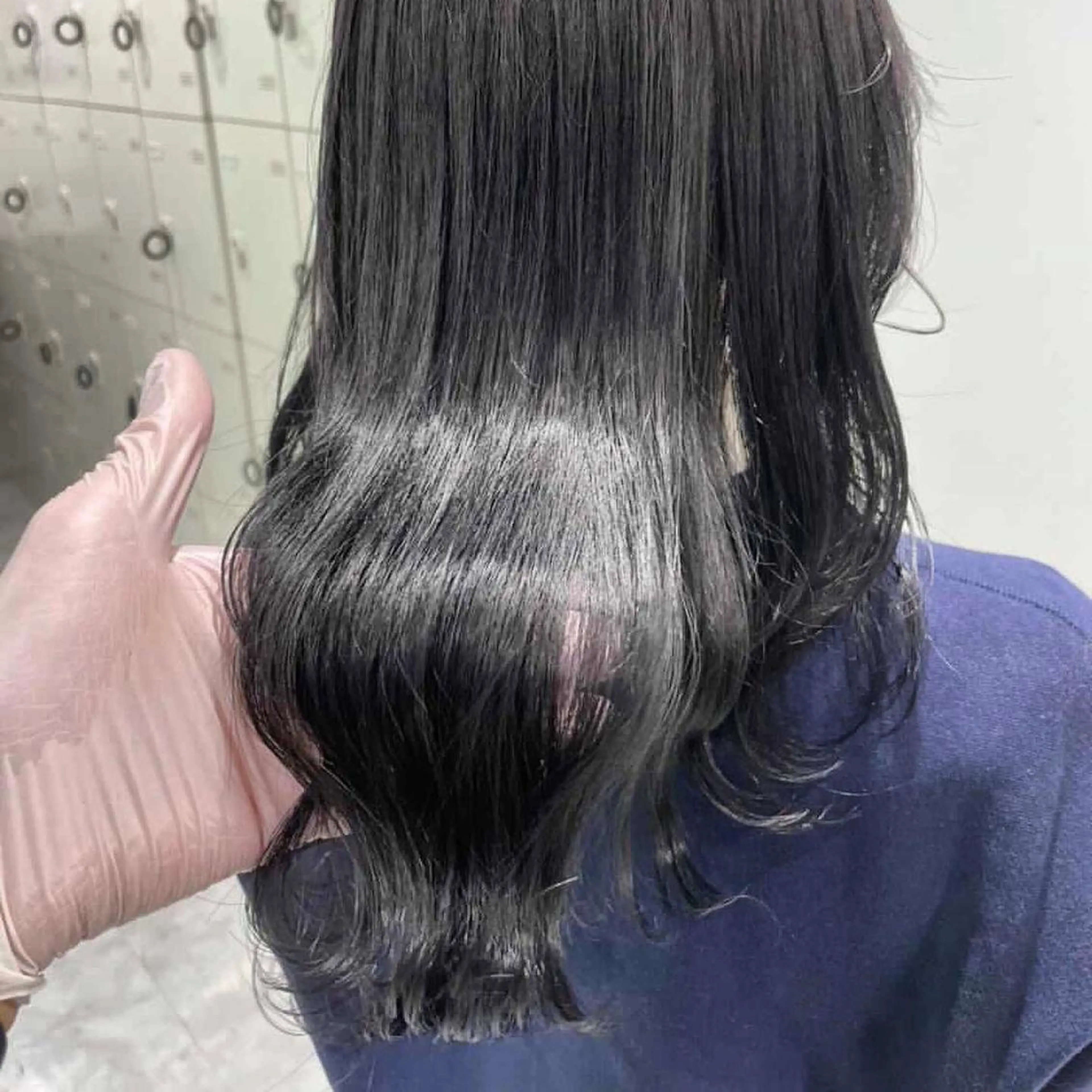 セミロング カラー パーマ ヘアアレンジ ネイル マツエク・マツパ 韓国風ベージュ🤎 赤みなし🌿横浜🤎のヘアスタイル