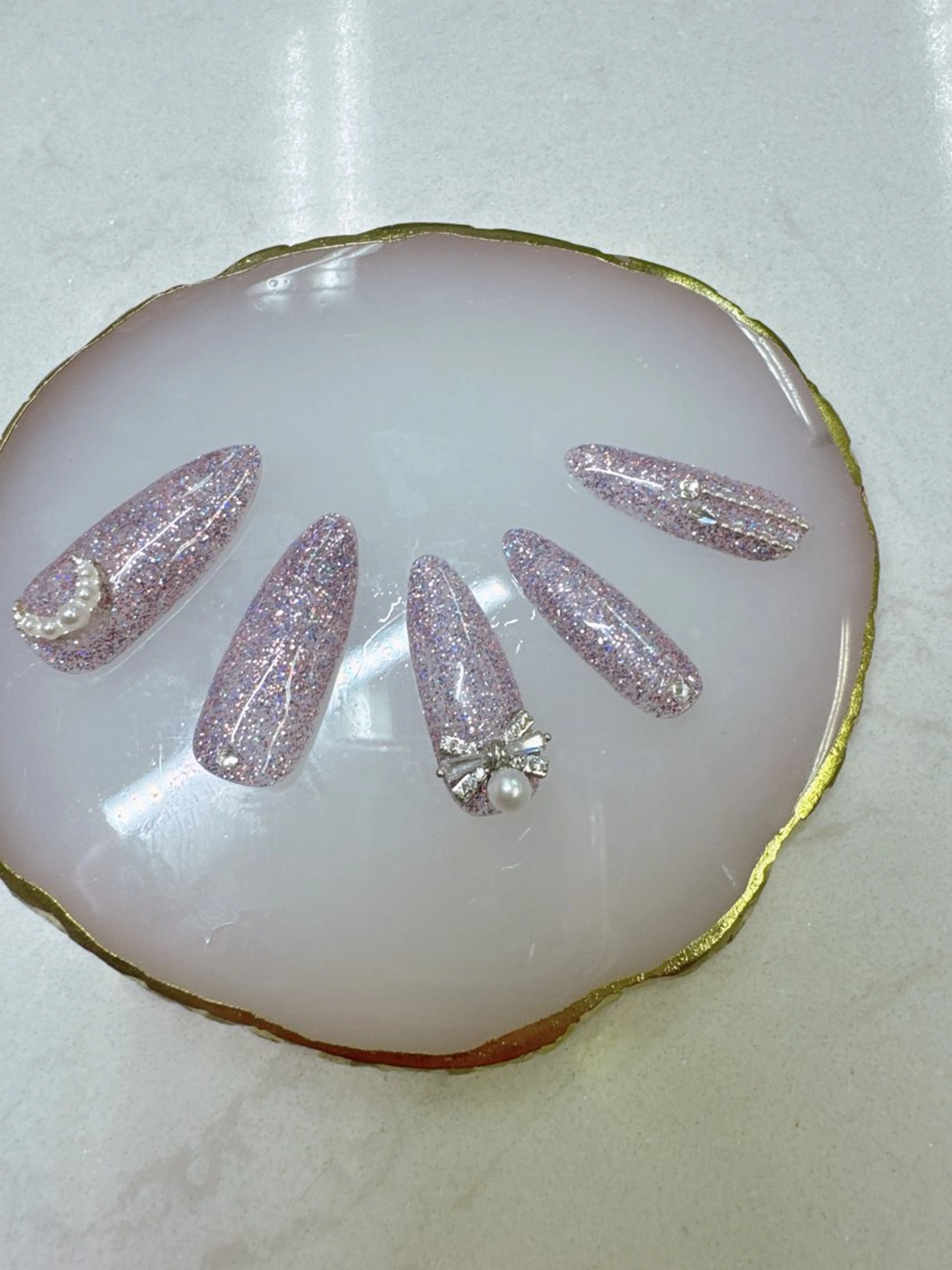 ネイル べっ甲ネイル フレンチネイル ジェルネイル ガラスフレンチ パラジェル ハンドネイル Queeens nailのネイルデザイン