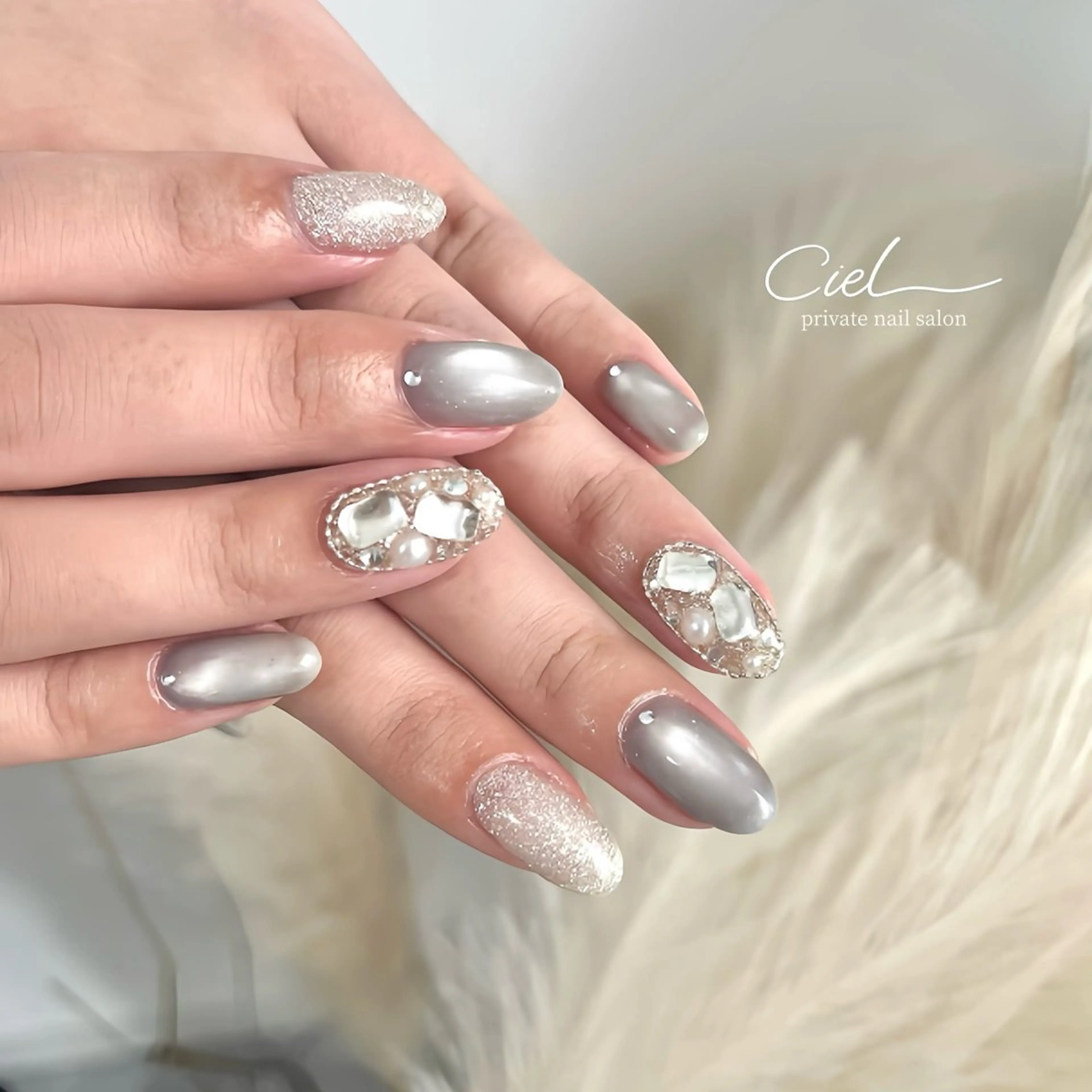 ネイル ハンドネイル 透明感ネイル ｜mahiru.のネイルデザイン