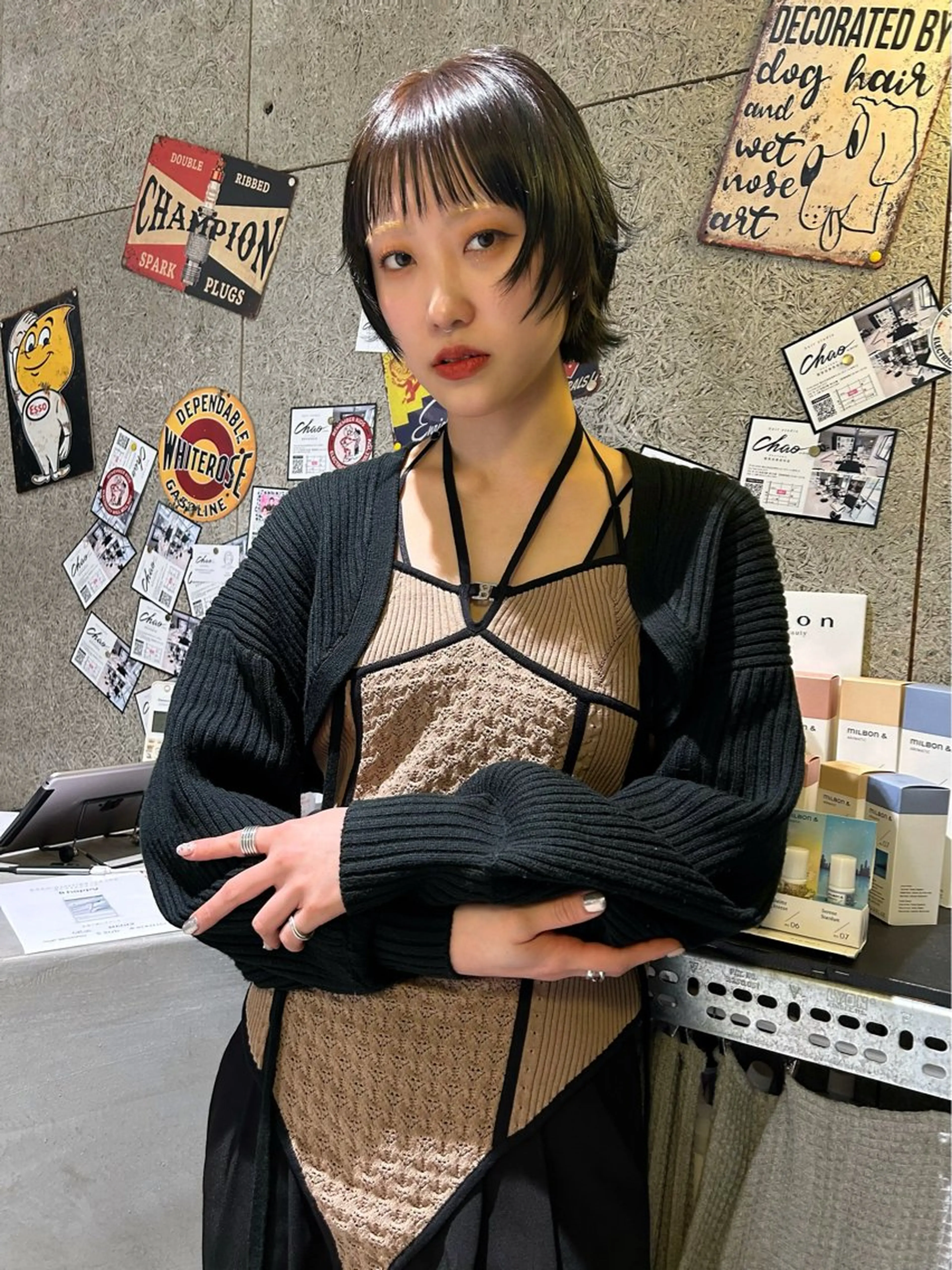 ショート ボブ/ハイトーン/ 岡山駅/別曽遥也のヘアスタイル