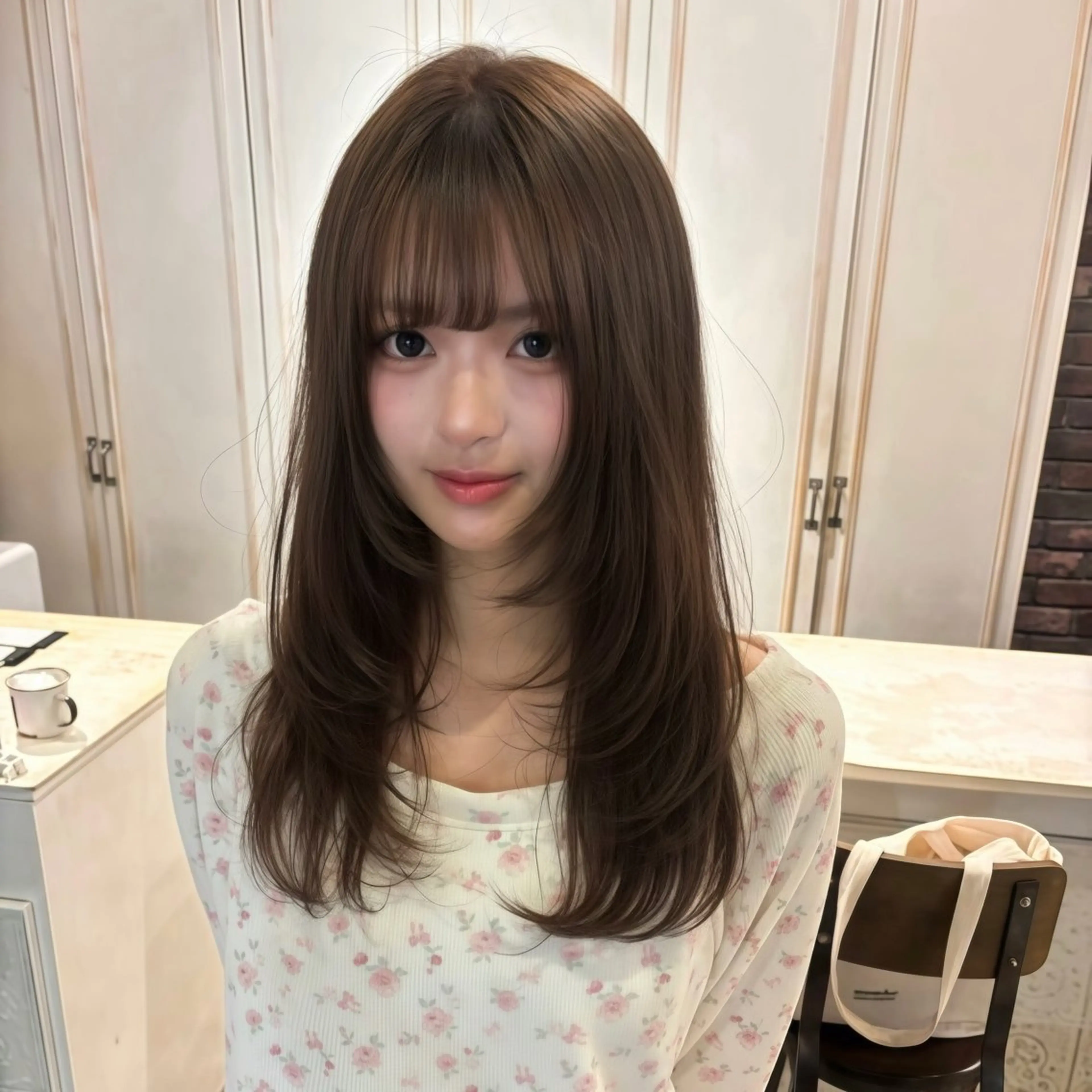 ロング カラー ヘアカラー 柔らかベージュ 🤎YUKAのヘアスタイル