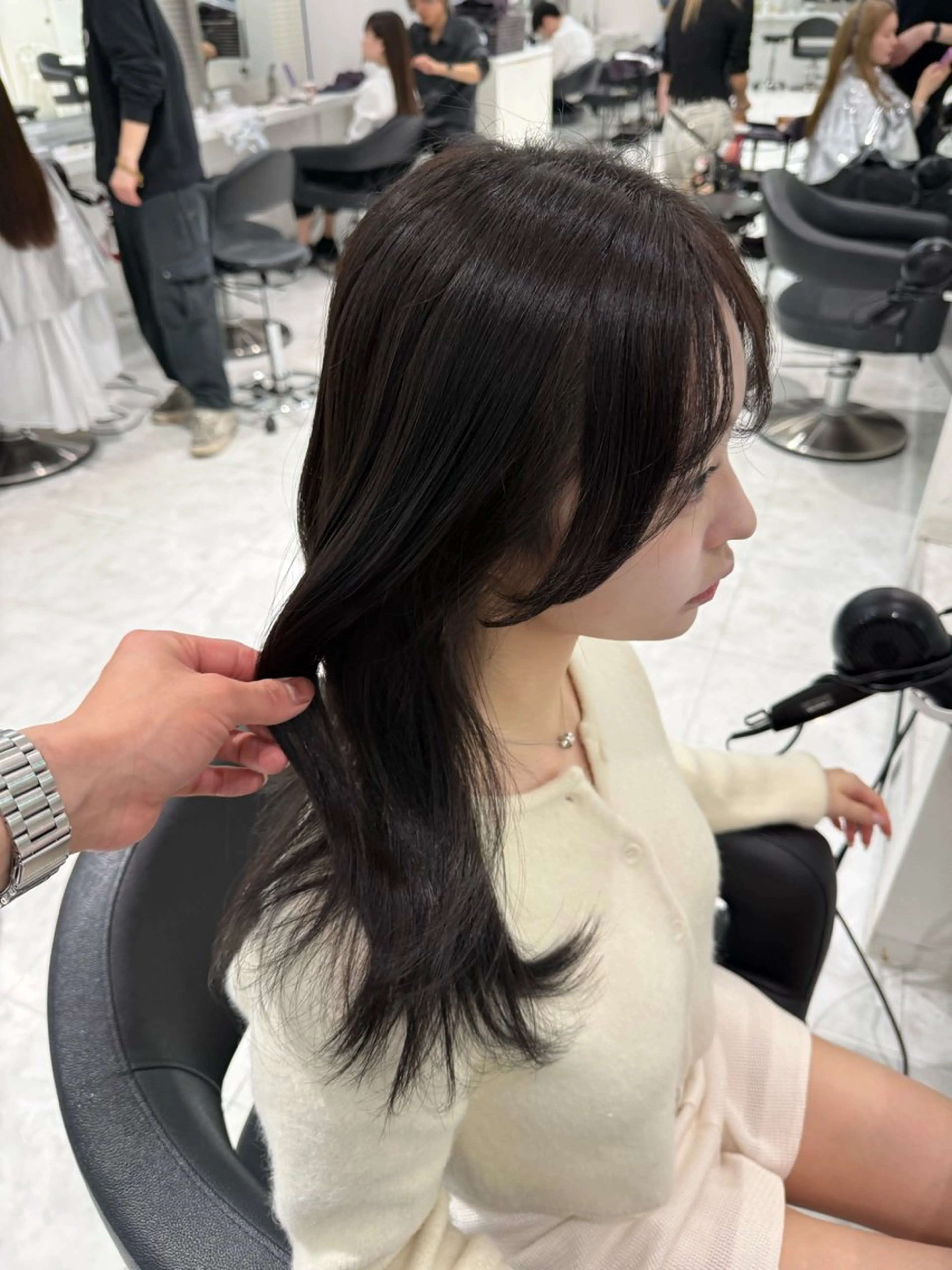 ミディアム カラー ヘアカラー トリートメント ♡上品韓国髪♡ブラ ウン/SAYATOのヘアスタイル