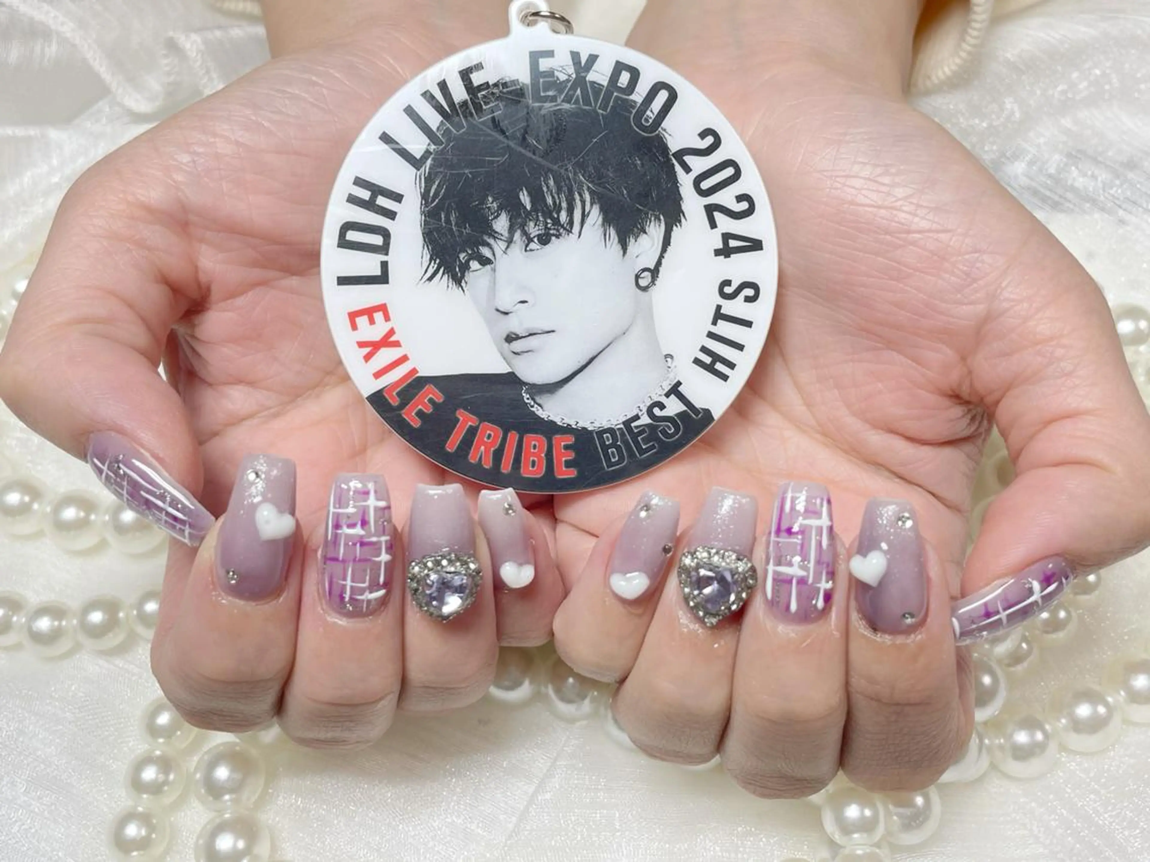 ネイル 長さ出し フレンチネイル キラキラネイル マグネットネイル ニュアンスネイル Lucky nail salonのネイルデザイン