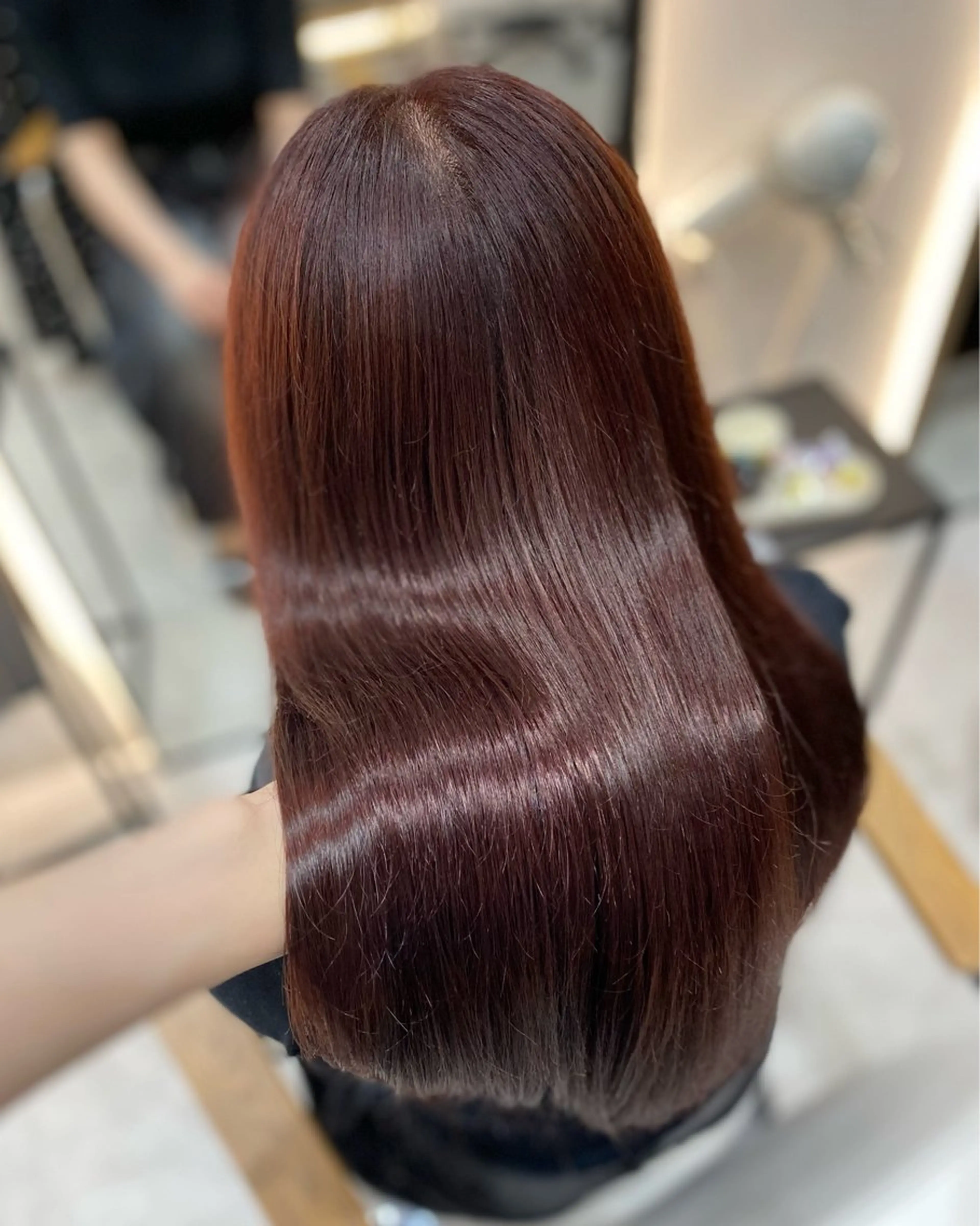 【ミディアム(肩下​〜​胸上)】1cm以上 + 髪質改善ケアカラー + TOKIO超音波トリートメント🧴🧖🏼‍♀️✨️の写真