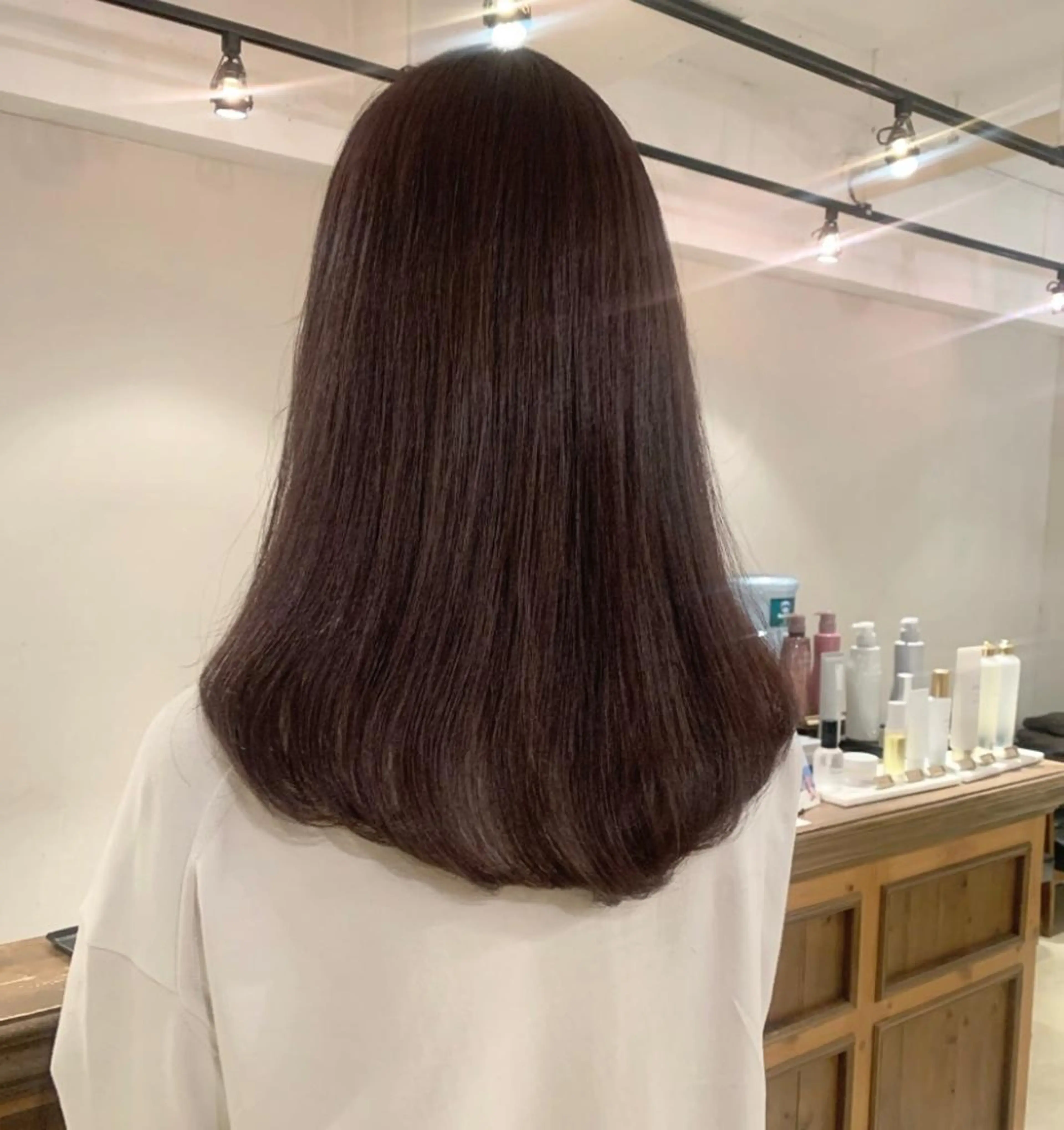 ロング カラー 透明感/オリーブ/ グレージュ/YUKAのヘアスタイル