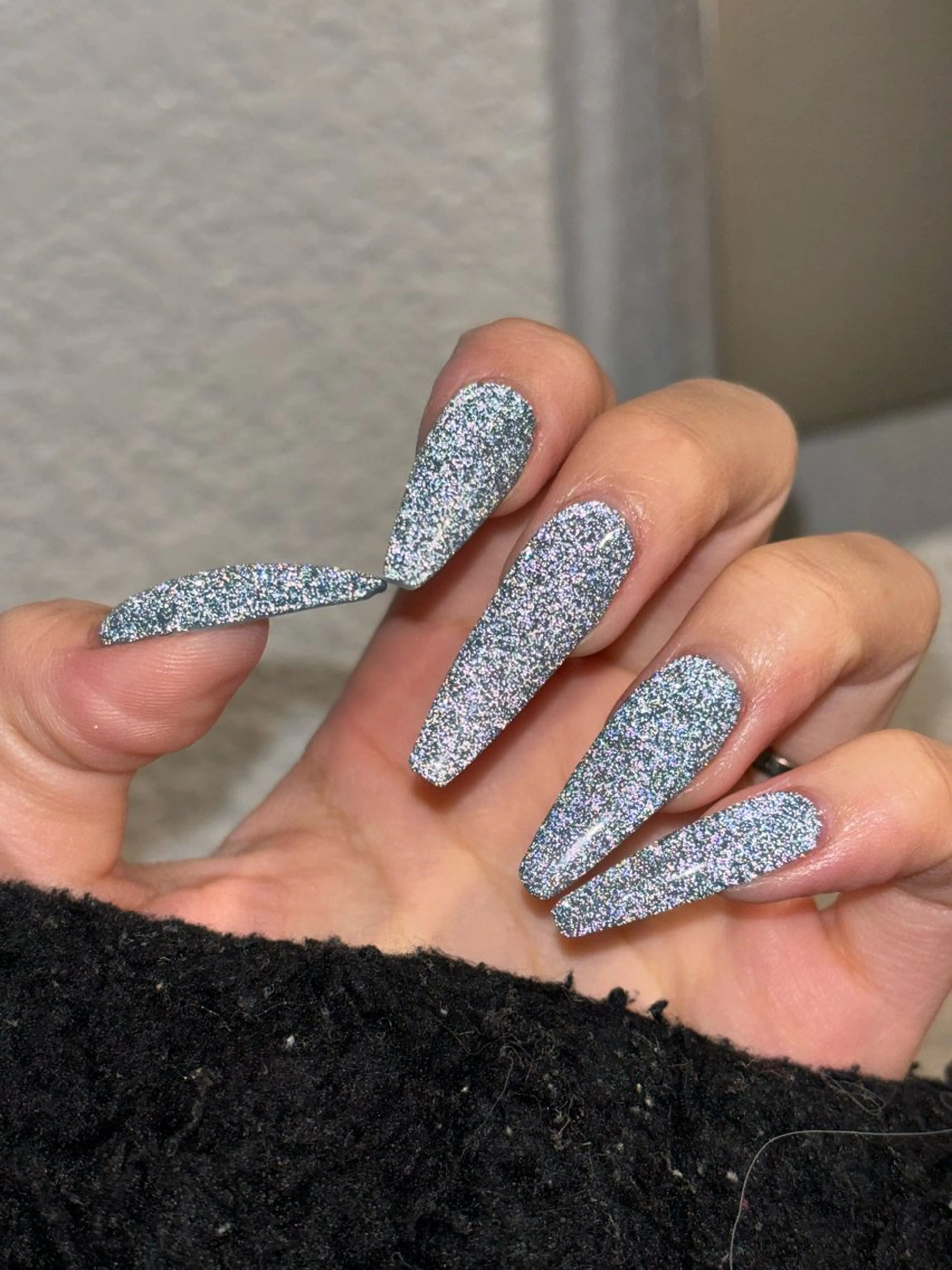 ネイル フラッシュネイル ロングネイル ワンカラーネイル ✨絶対に褒められる 店長"Momonaのネイルデザイン