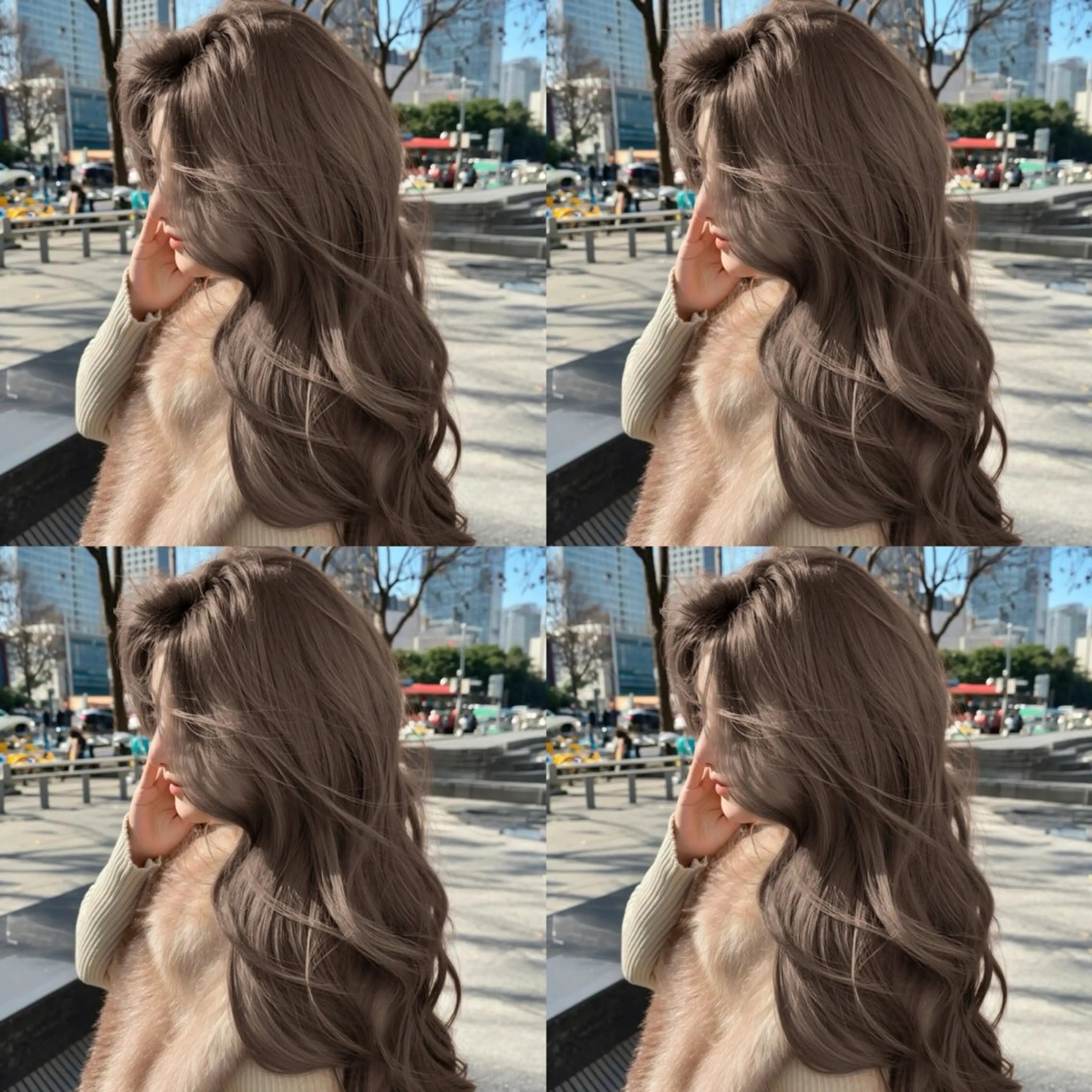 セミロング ヘアカラー トリートメント ヘッドスパ 透明感♡グレージュ ♡ミルクティー♡のヘアスタイル