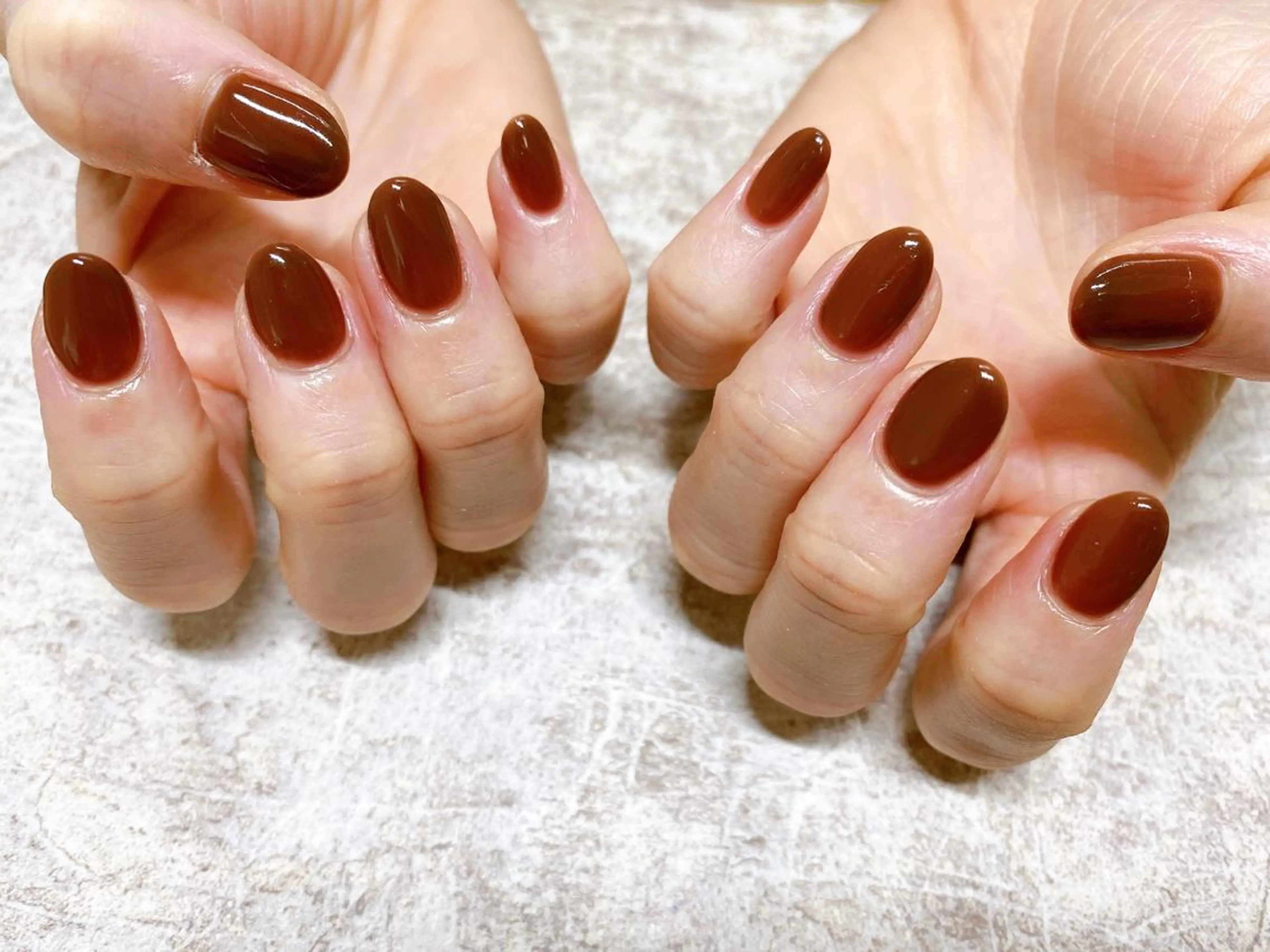 ネイル ブラウン ハンドネイル mogunail &blowのネイルデザイン