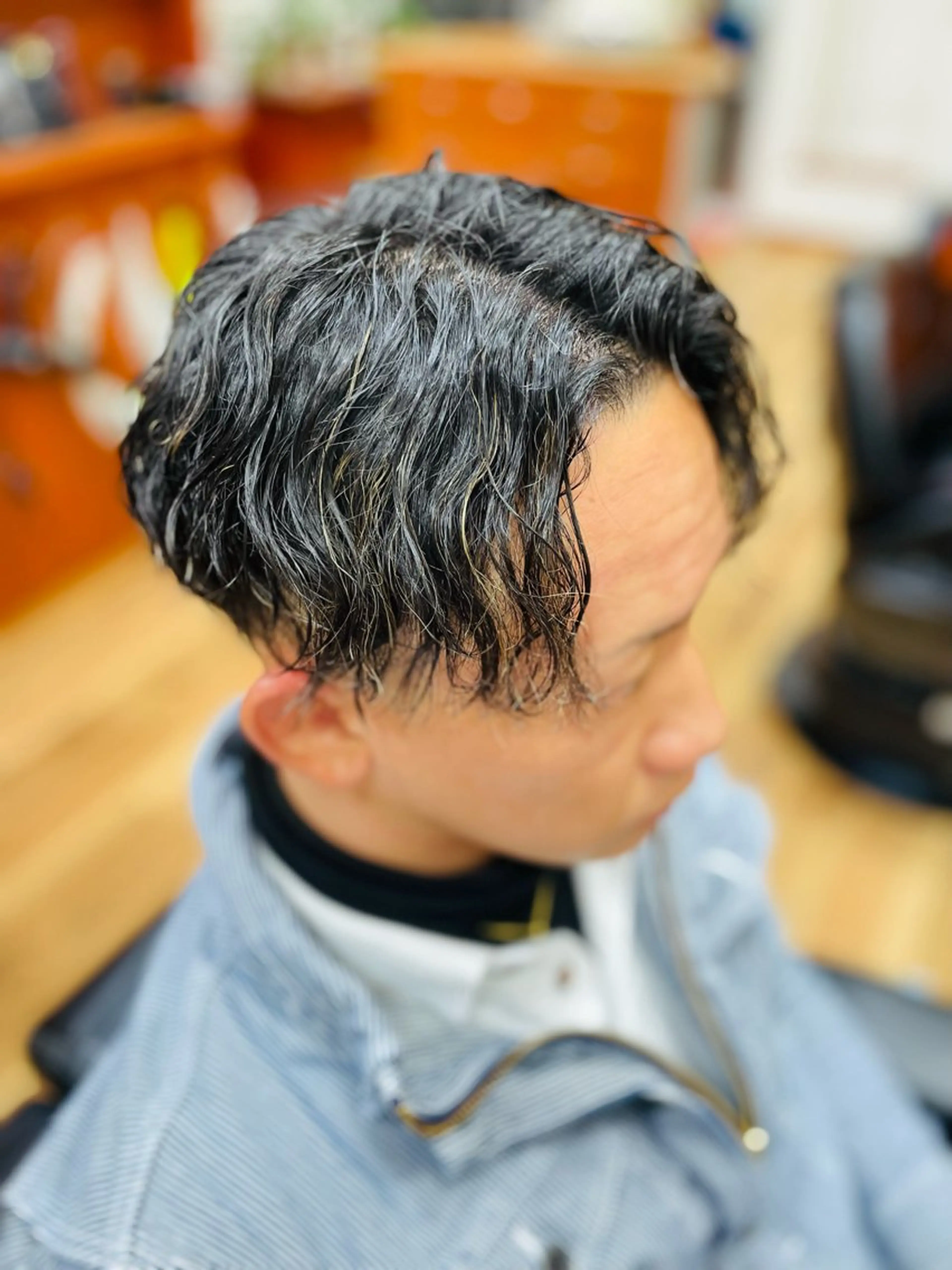 ショート パーマ メンズ メンズパーマ 波巻きパーマ 吉村 拓也のヘアスタイル