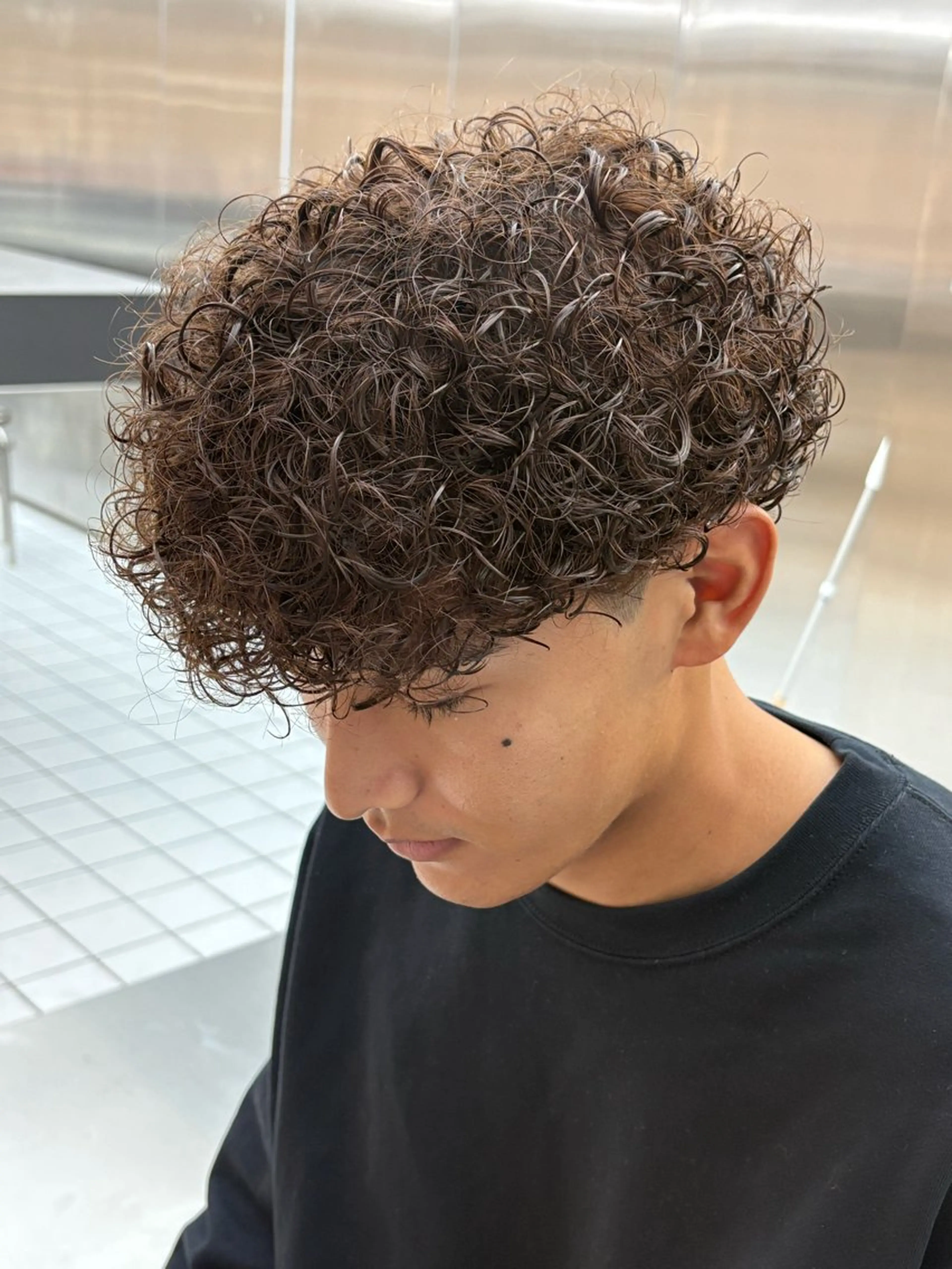 ショート パーマ プードルパーマ 【fifth】上條 巧真のヘアスタイル