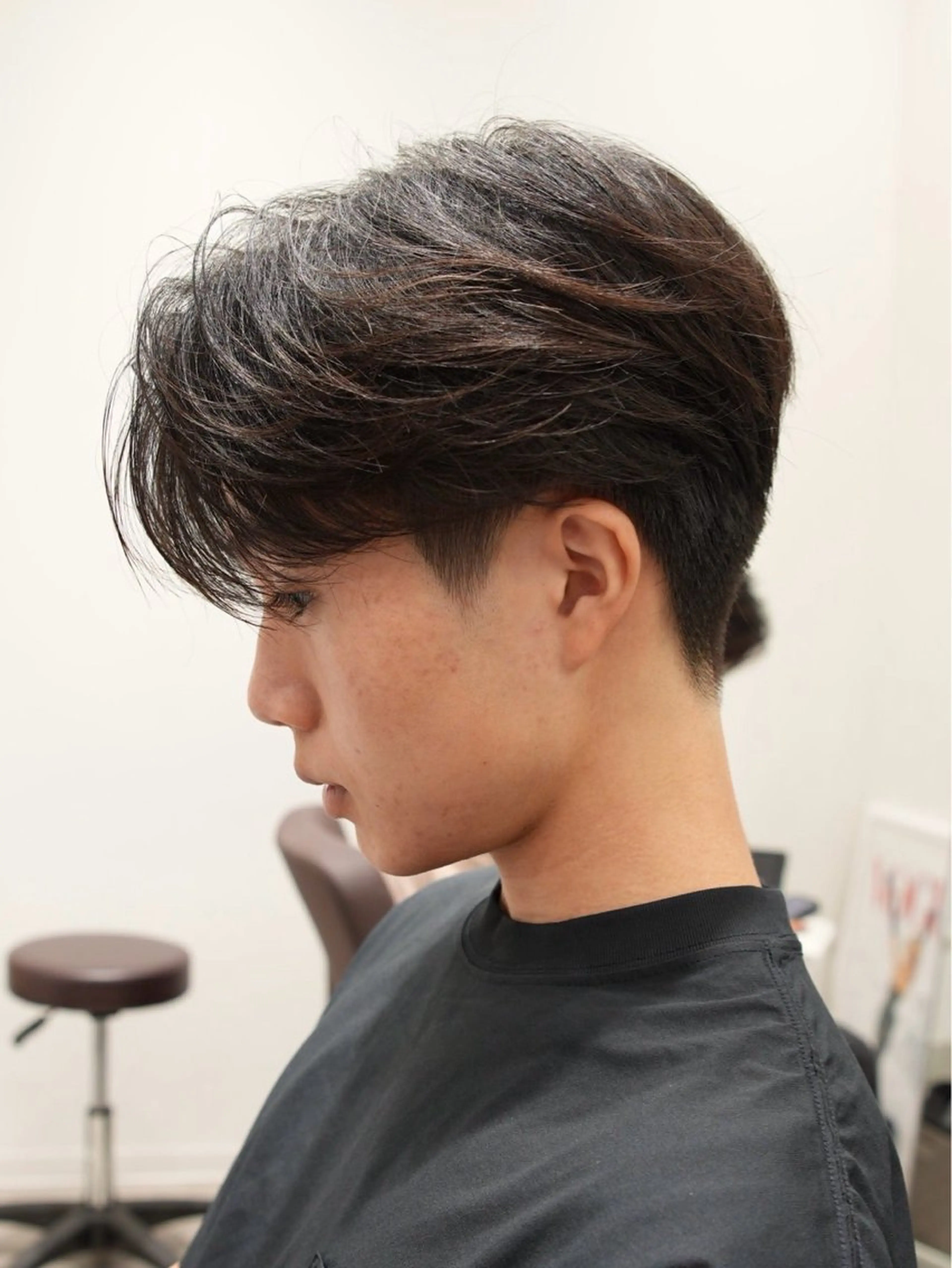 メンズ カット パーマ 横浜/センターパート /takumiのヘアスタイル