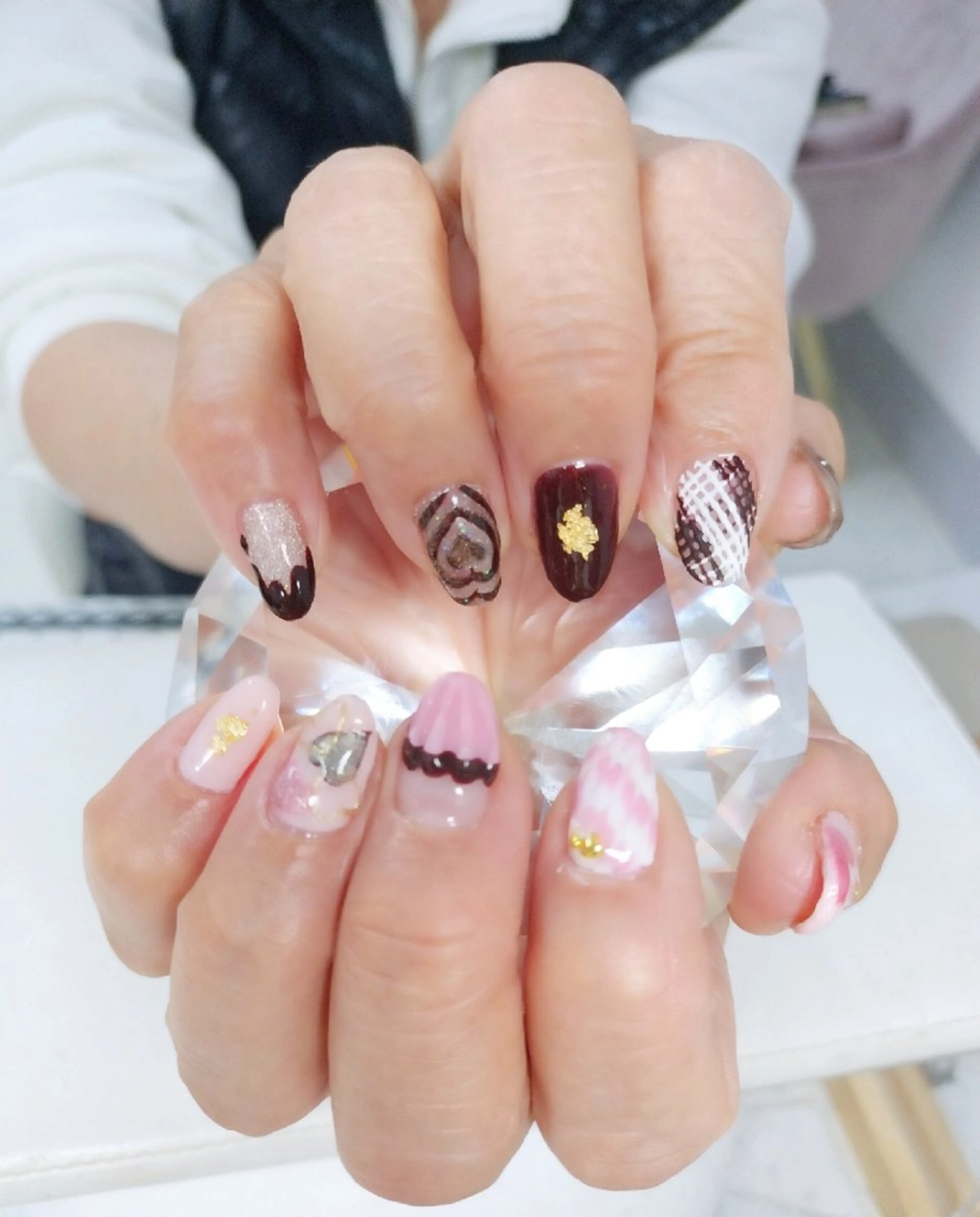 ネイル 持ち込み バレンタイン Shine Nailのネイルデザイン