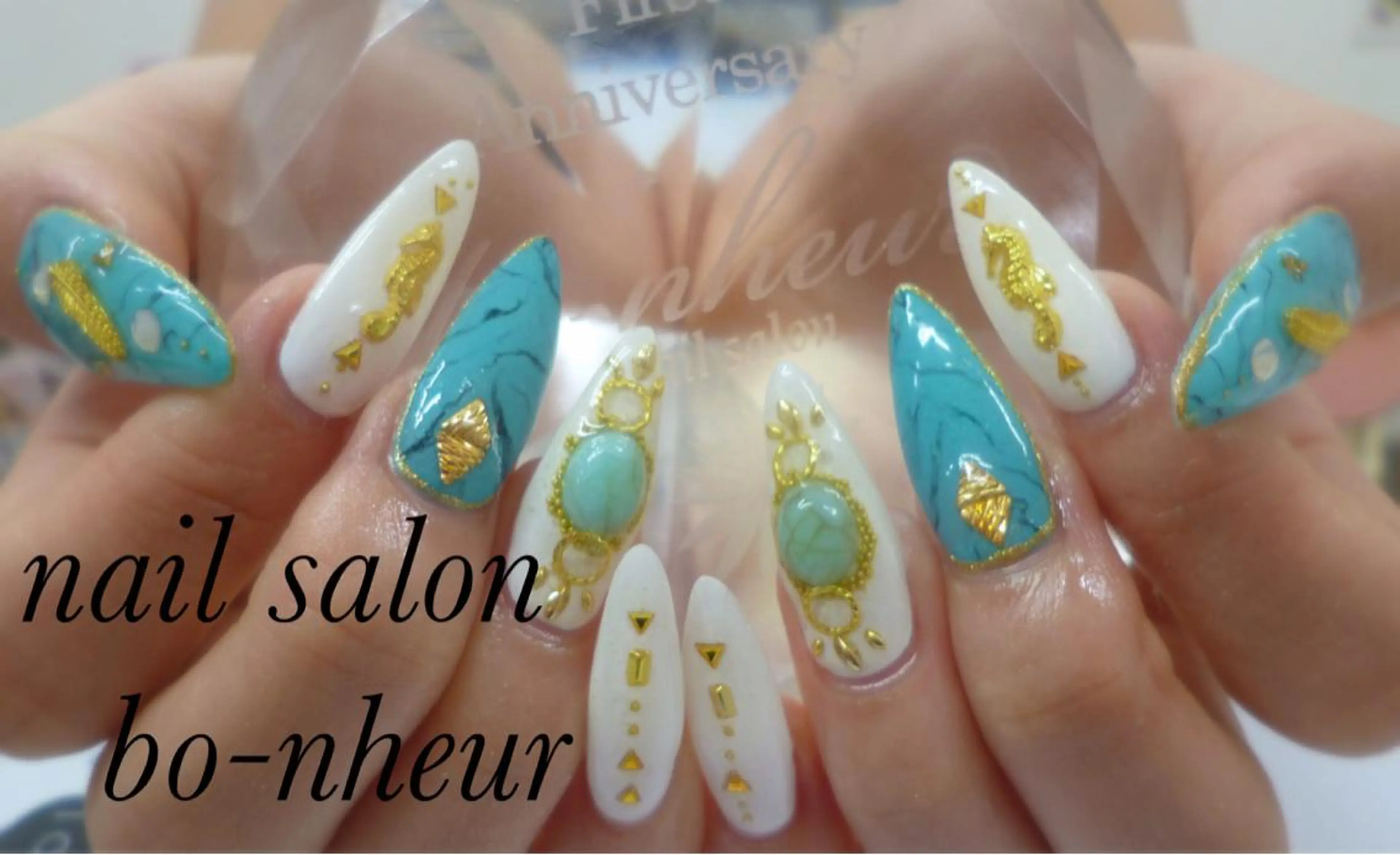 ネイル 長さ出し bo-nheur ボ・ヌールのネイルデザイン