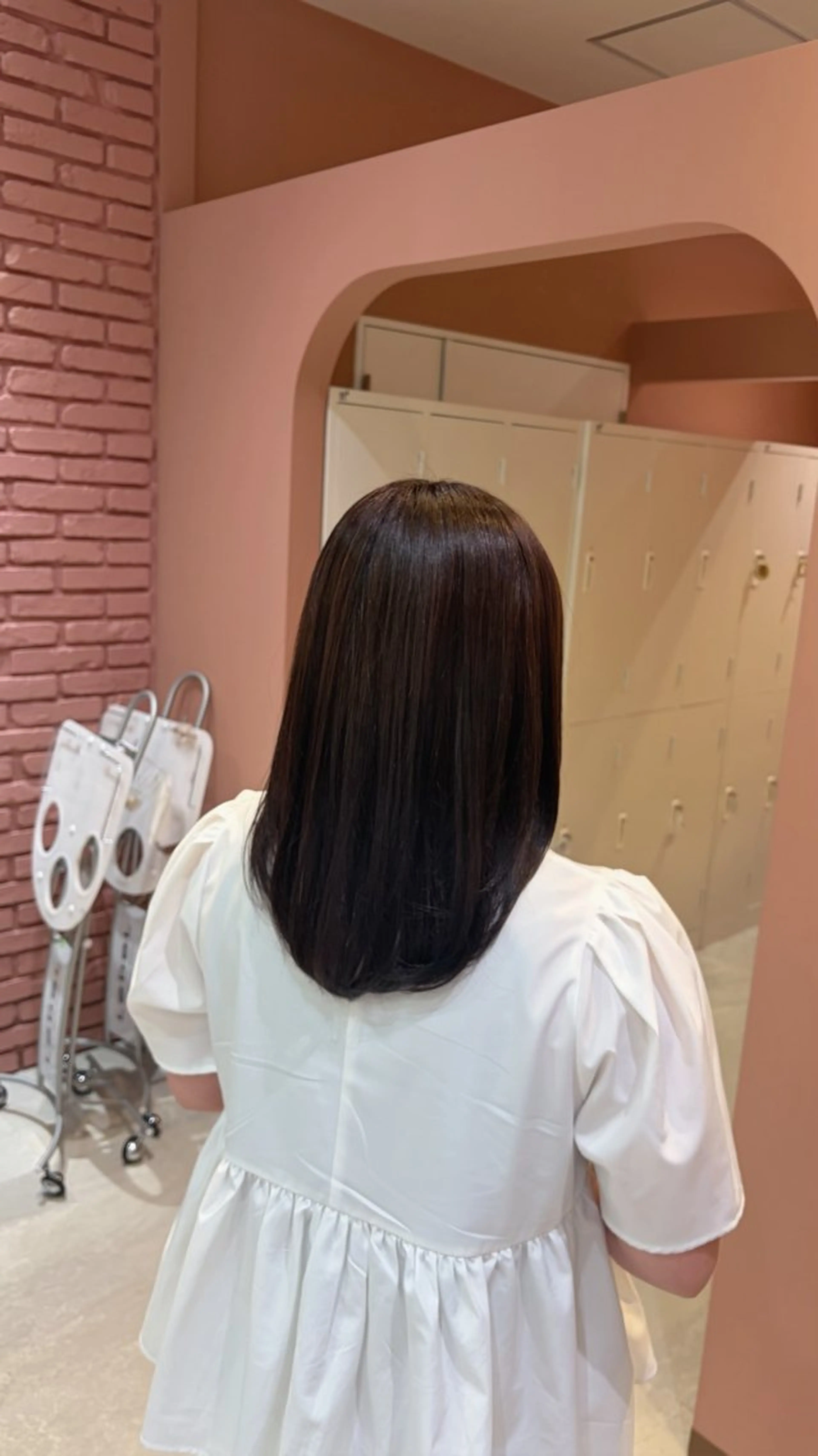 ミディアム カラー パーマ カット ヘアカラー 縮毛矯正 聖菜/ hina /レイヤー/艶カラーのヘアスタイル