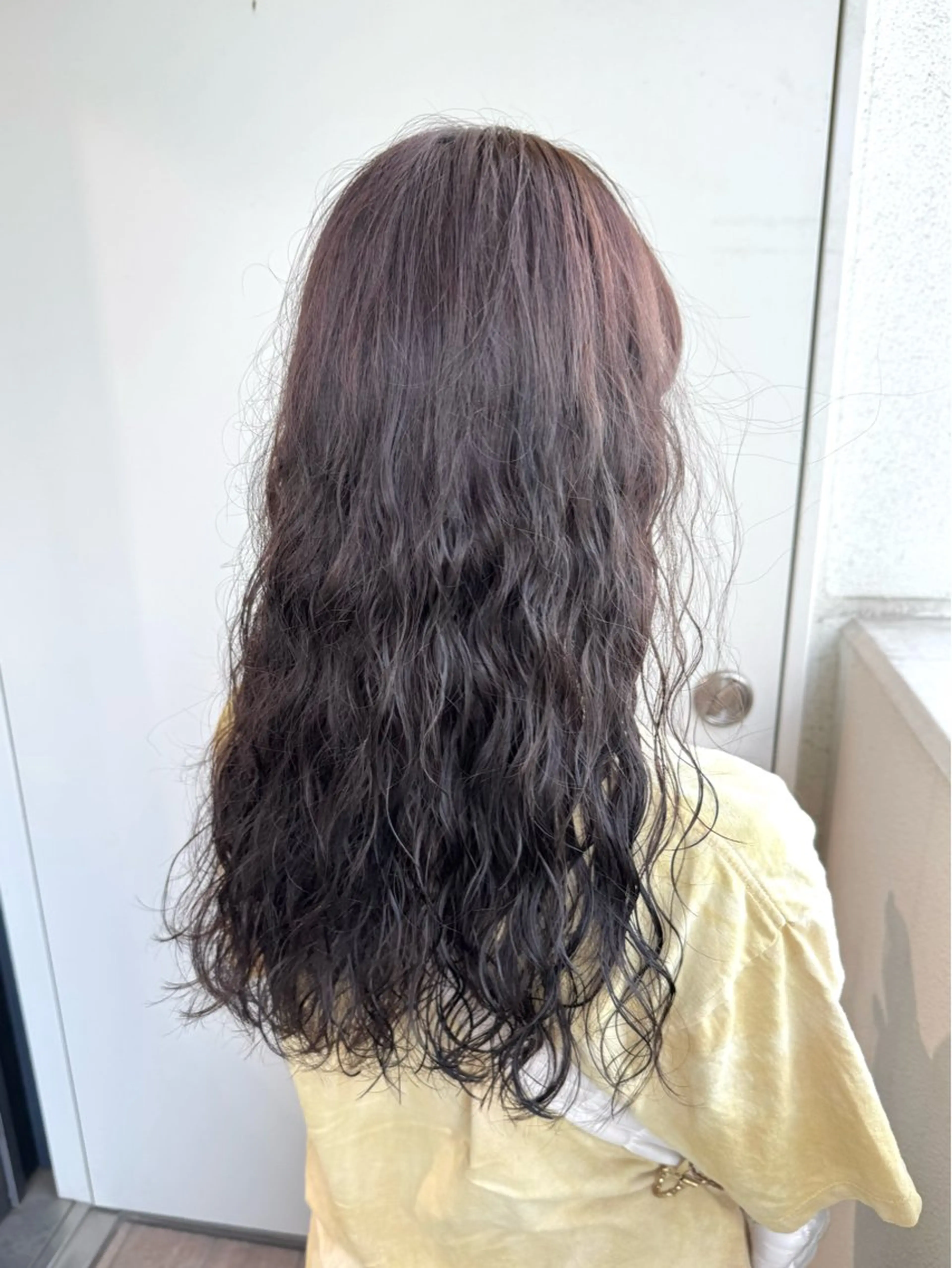 ロング カラー パーマ ヘアカラー パーマ 美髪縮毛矯正/暖色 カラー/ヘアメのヘアスタイル