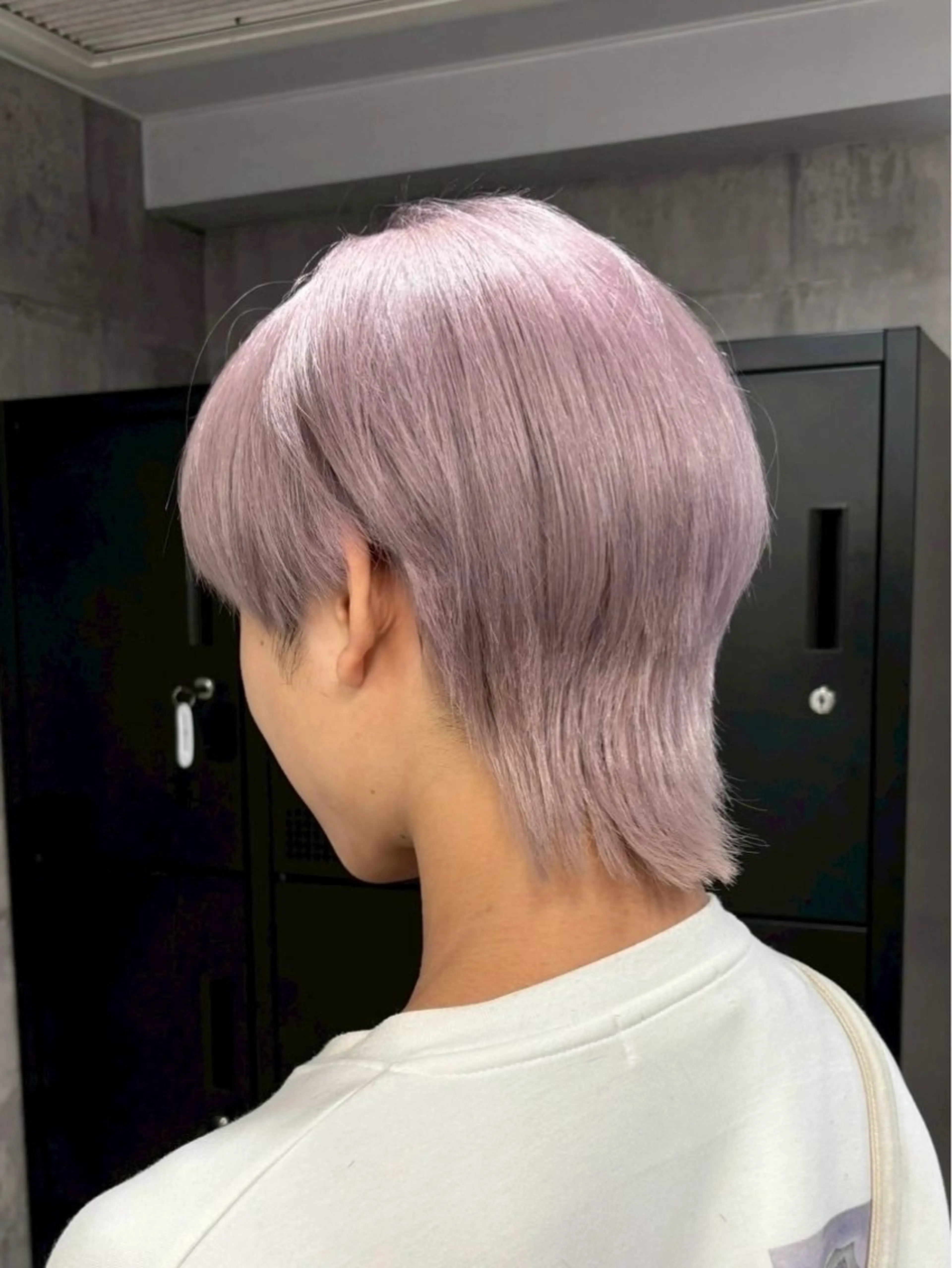 セミロング カラー パーマ ヘアアレンジ メンズ キッズ カット レイヤー×ハイトーン / mihana🪐のヘアスタイル