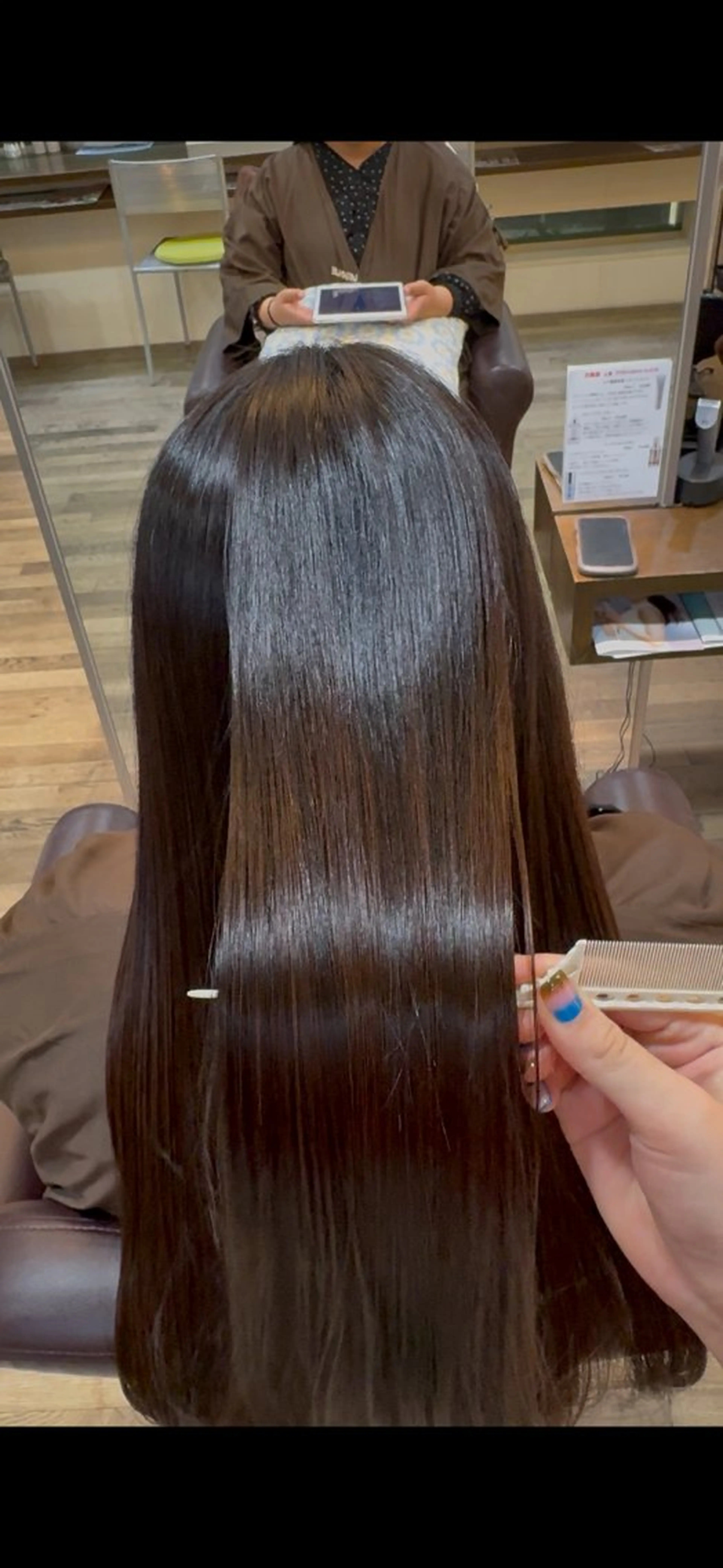 ロング パーマ ストレートパーマ 北田 あいみのヘアスタイル