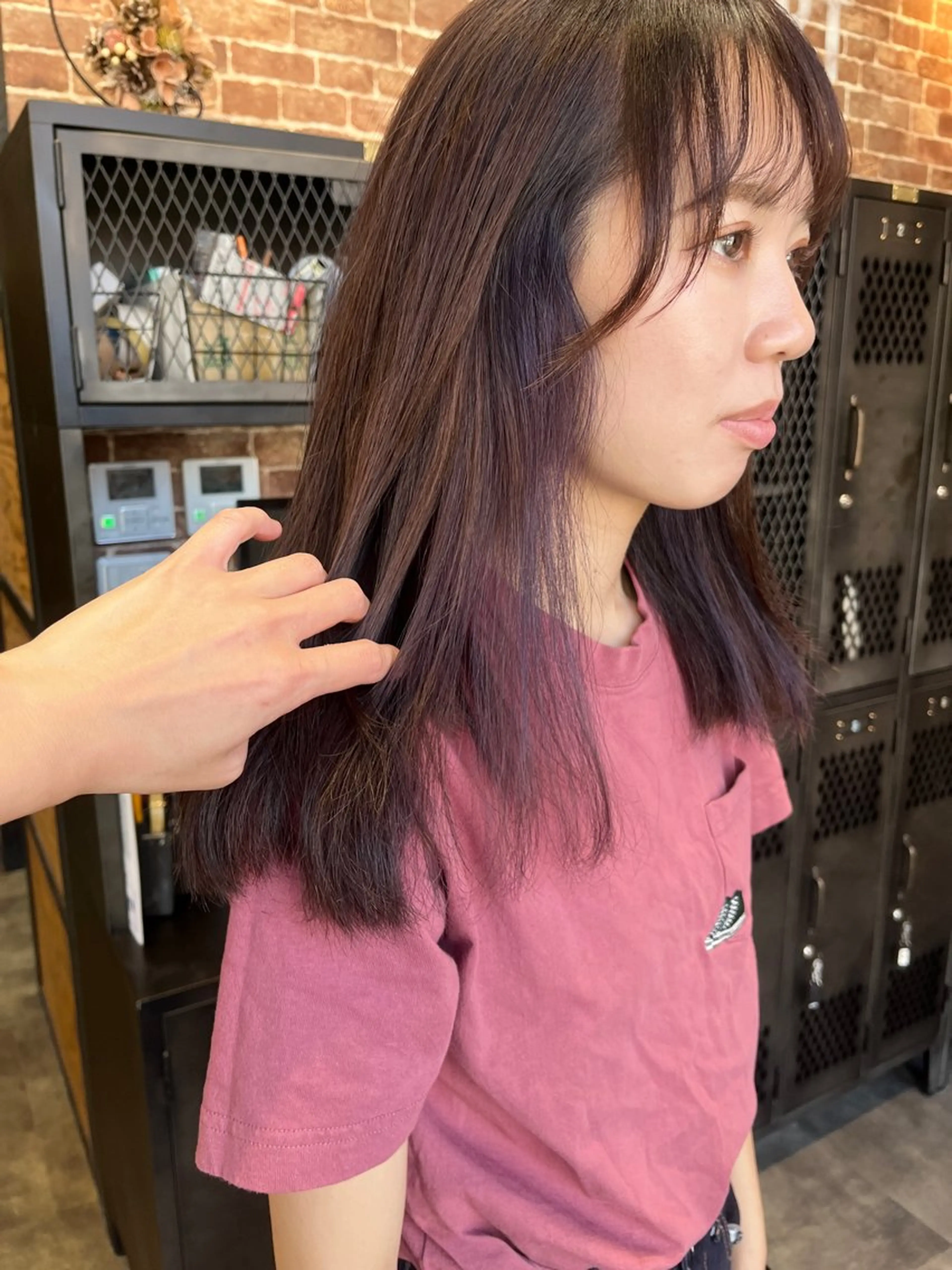 セミロング カラー メンズ 久木原 ゆりのヘアスタイル