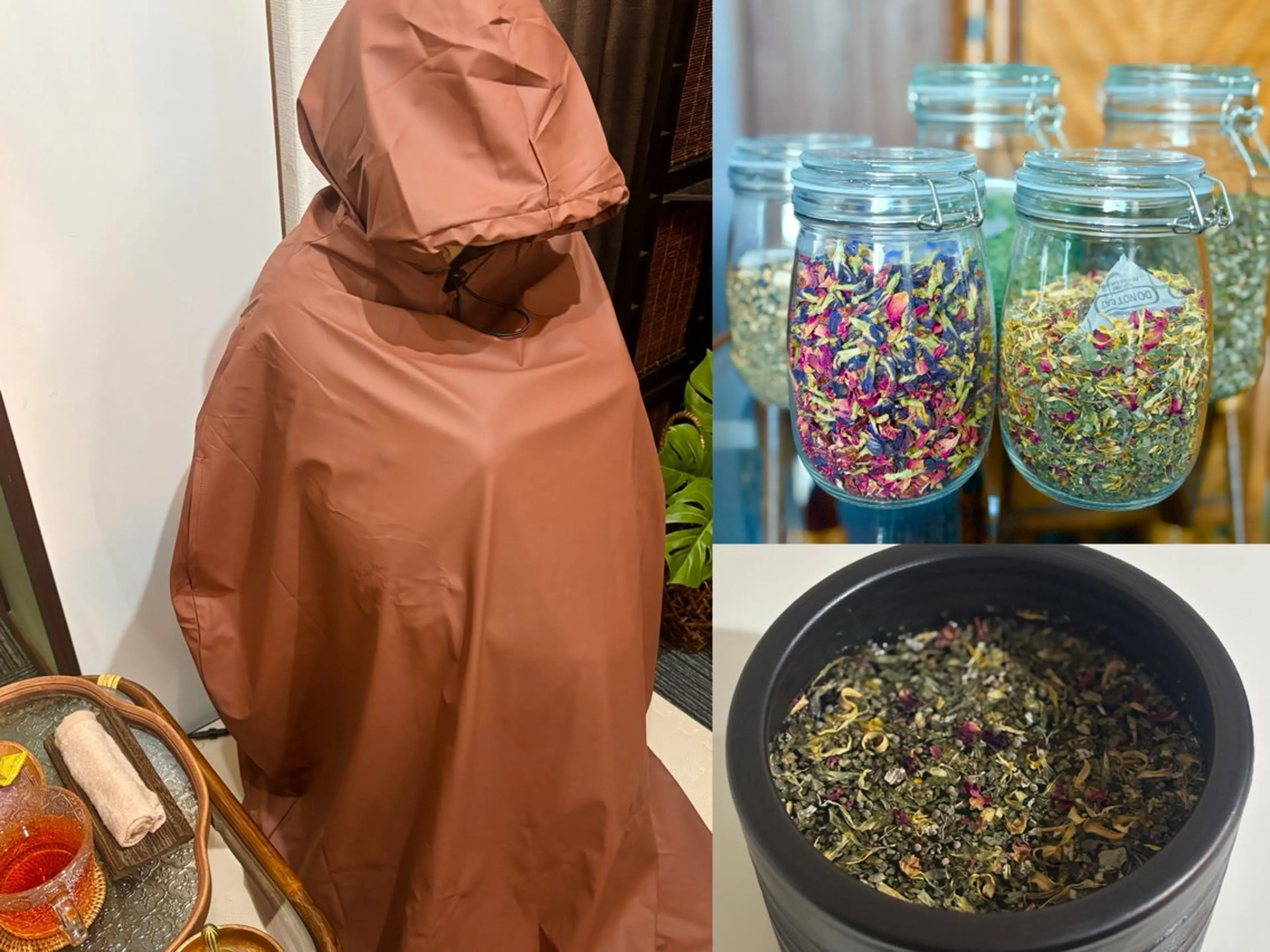 大人女性の温活【京こだわりハーブ蒸し・よもぎ蒸し(40分)】 ¥3850→¥3500の写真