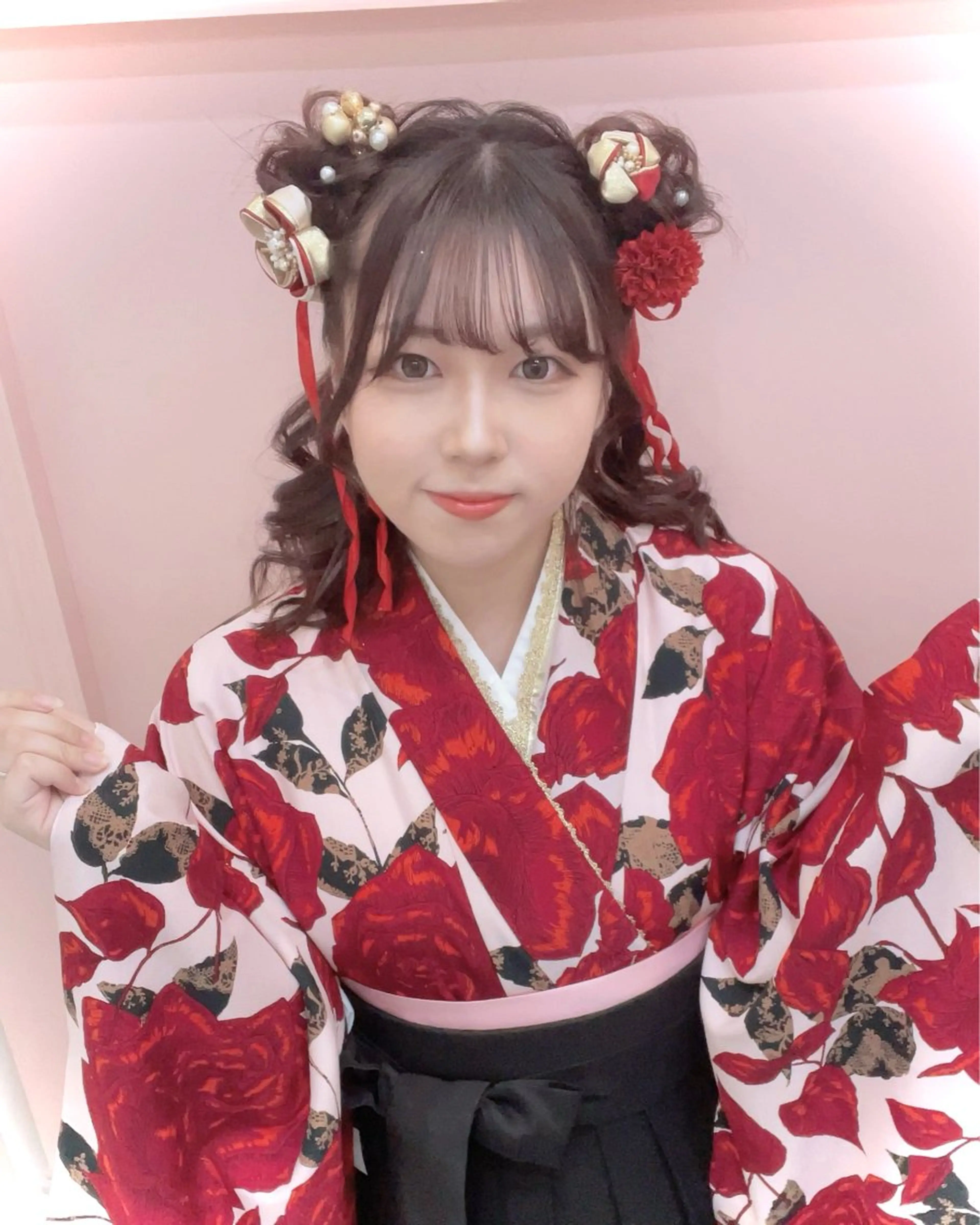 ミディアム ヘアアレンジ お団子ヘア 着付け lien ヒジリのヘアスタイル