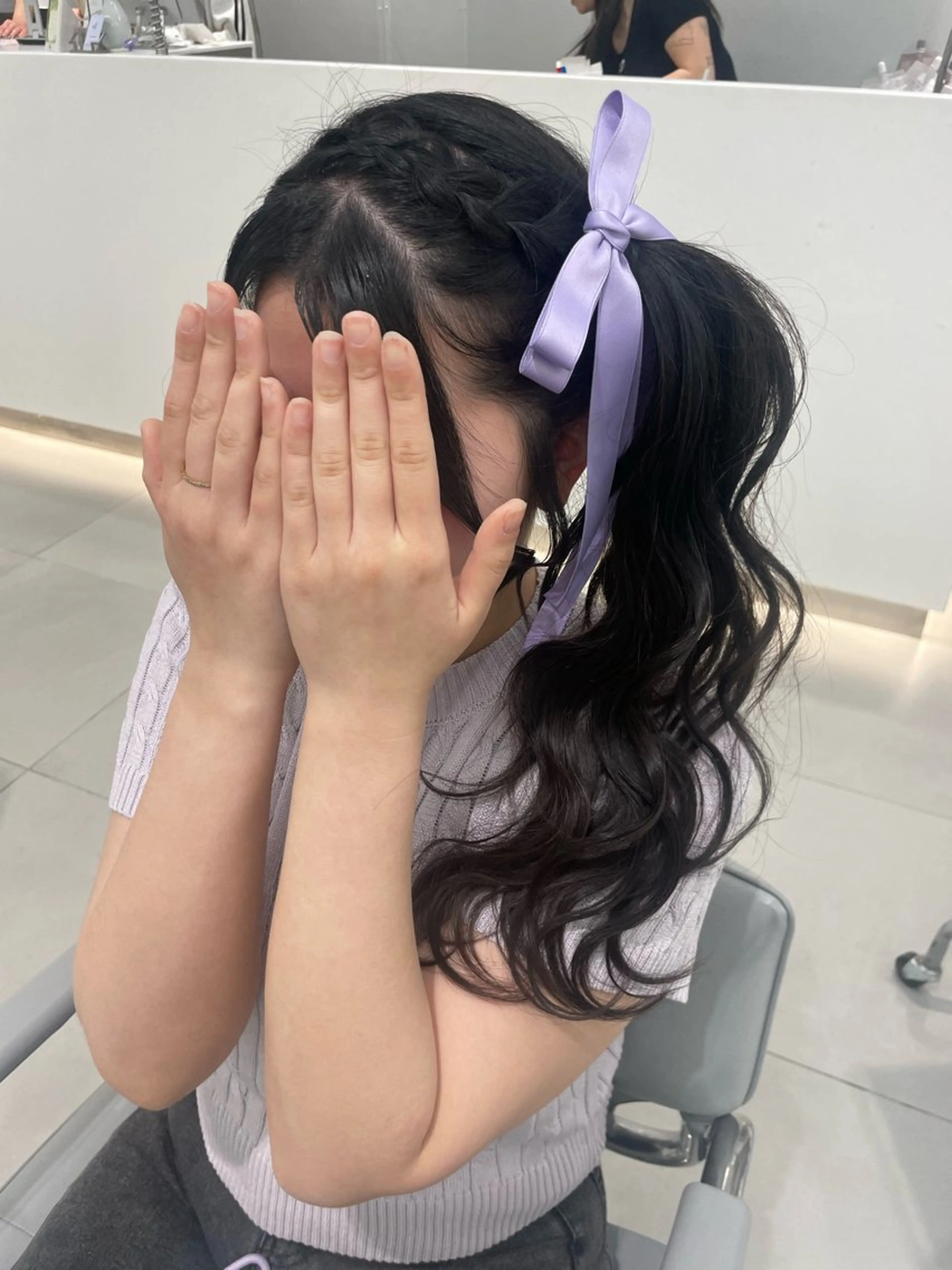 セミロング ヘアアレンジ ポニーテール 結婚式・ブライダル ヘアセット ヘアセット🎀耳つぼ 👂💎MONAMIのヘアスタイル