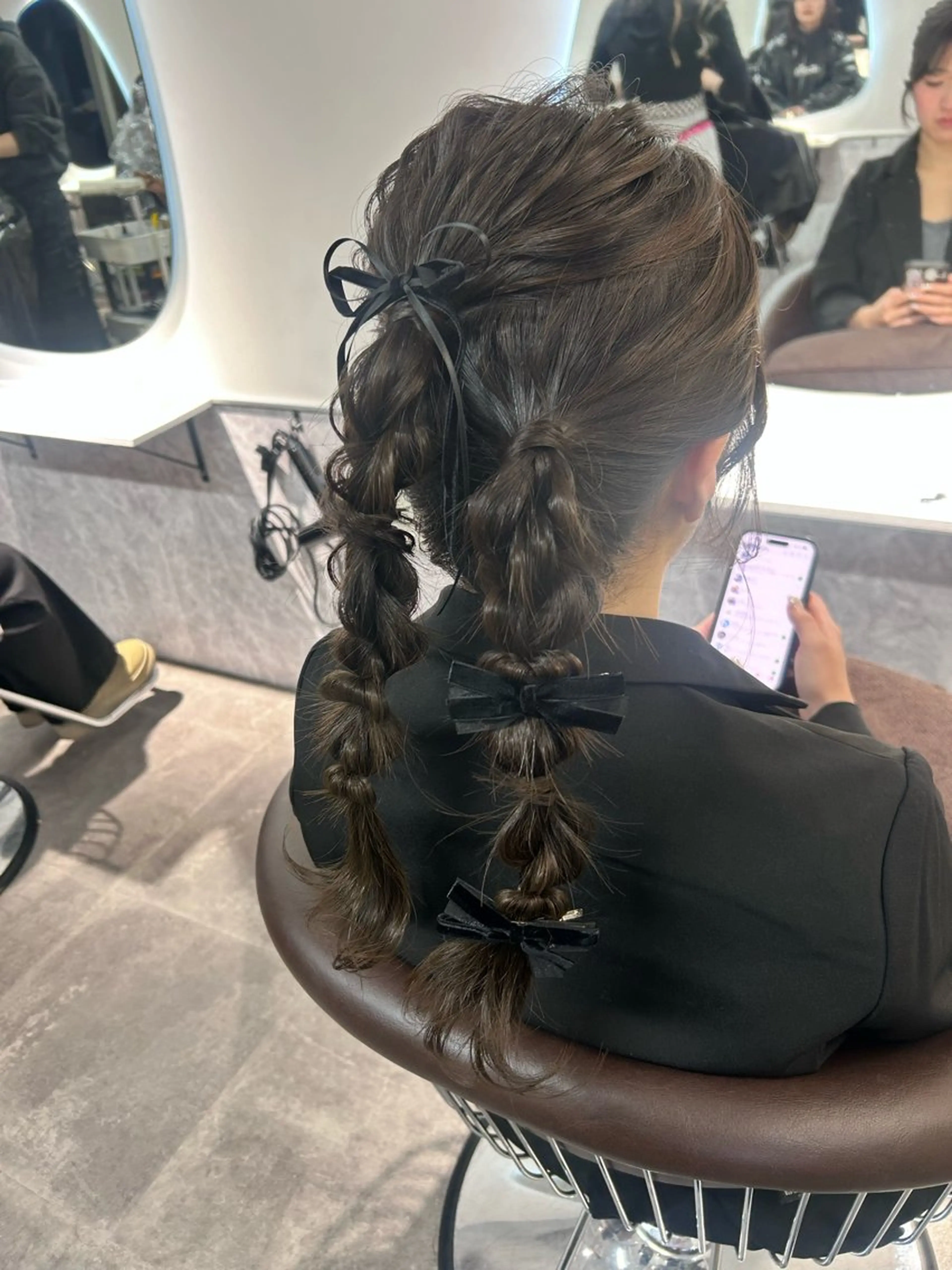 セミロング ヘアアレンジ ヘアセット ブリーチ/エクステ/ 新宿/アリルのヘアスタイル