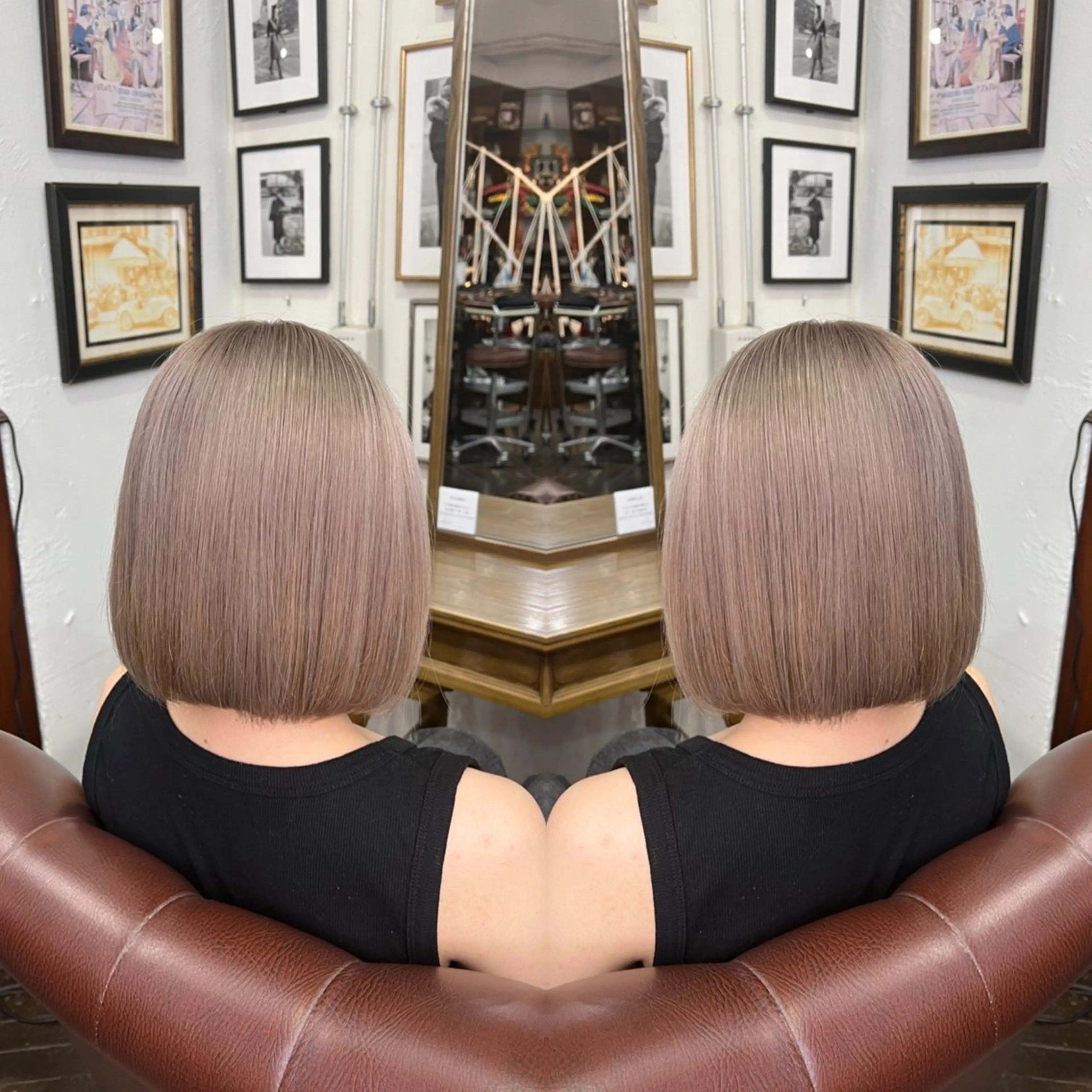 ミディアム カラー ハイライト/レイヤー /ハイトーン/AOIのヘアスタイル