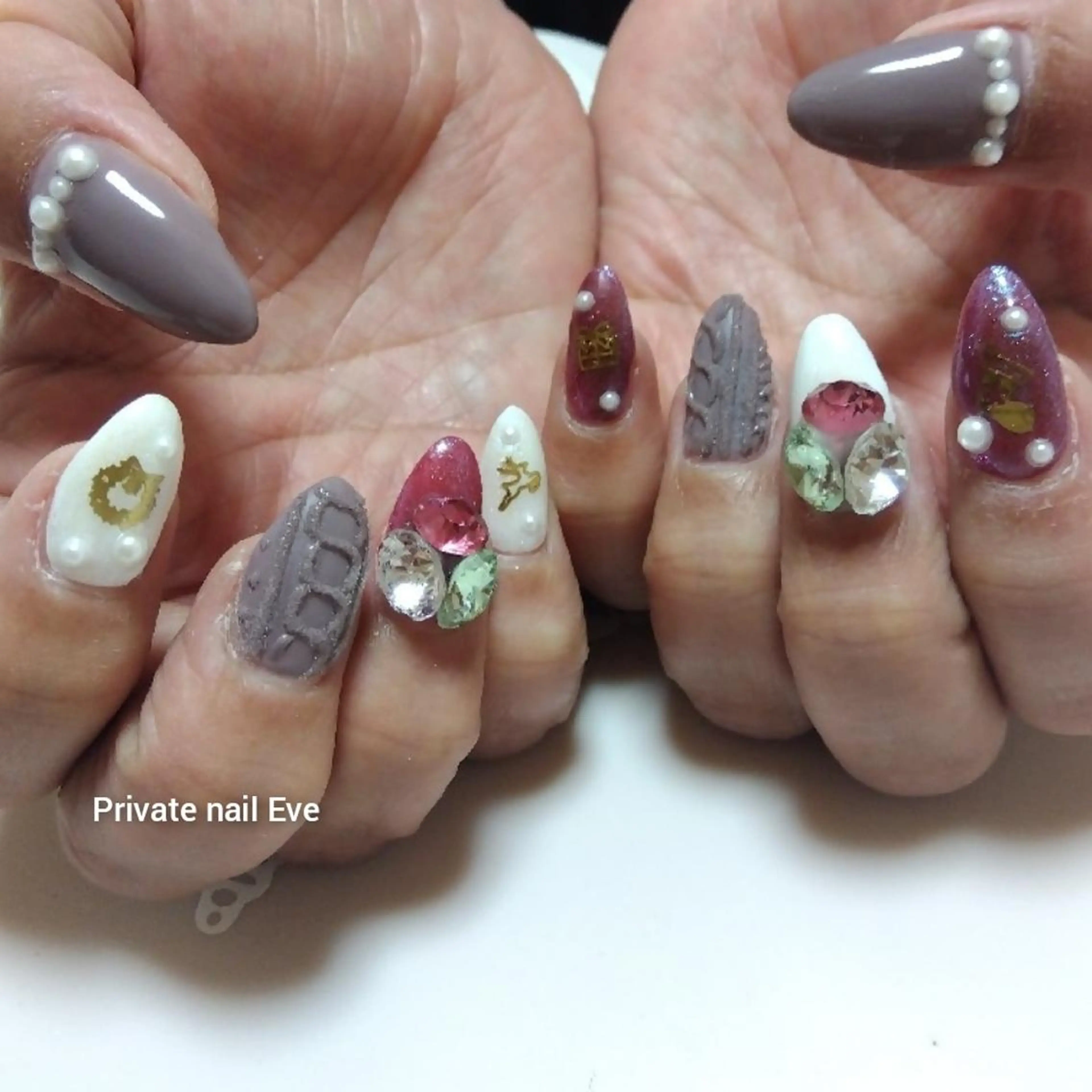 ネイル 冬ネイル クリスマス ハンドネイル ネイル junkoのネイルデザイン