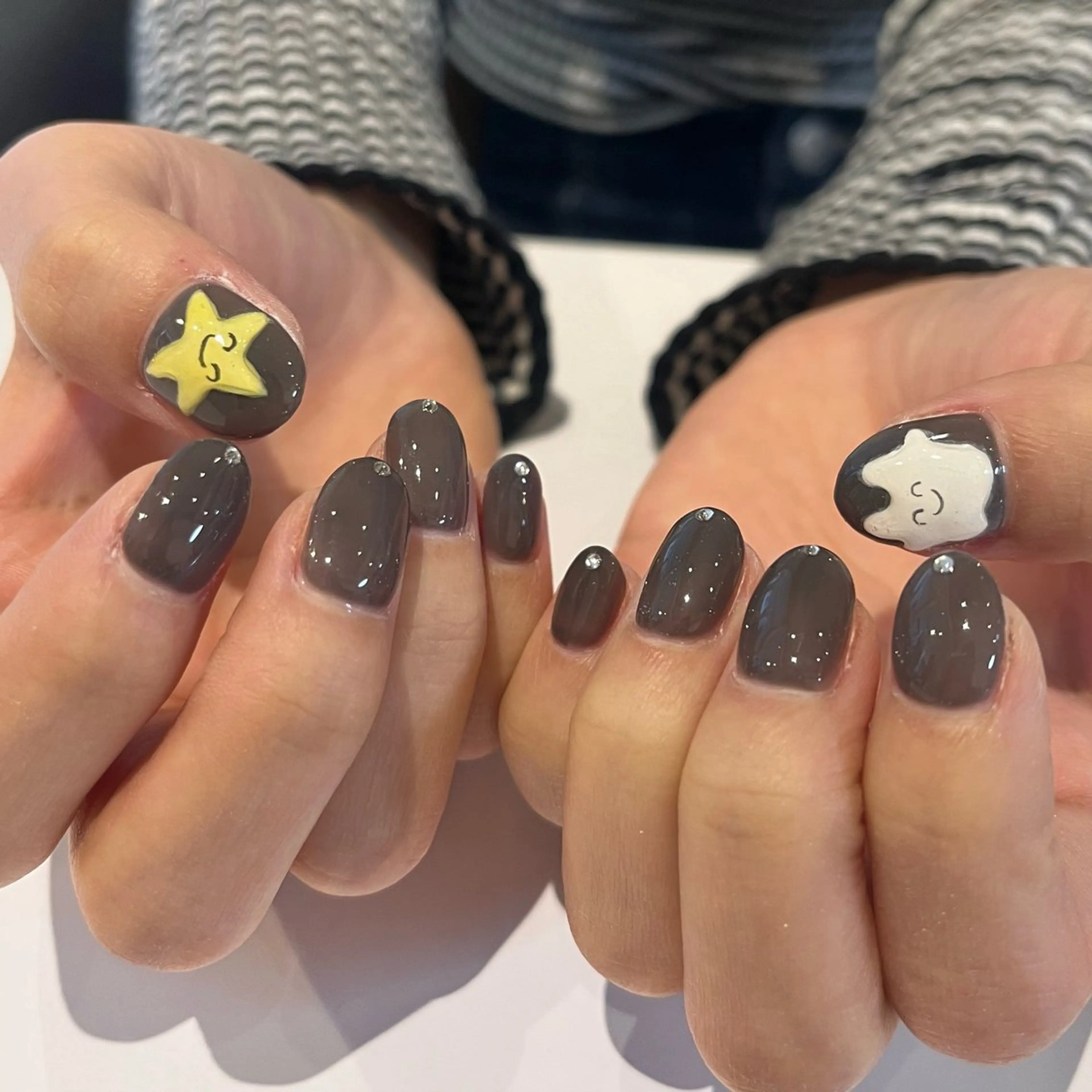 ネイル アートネイル ストーンネイル ハンドネイル ballie／小野原 なつみのネイルデザイン